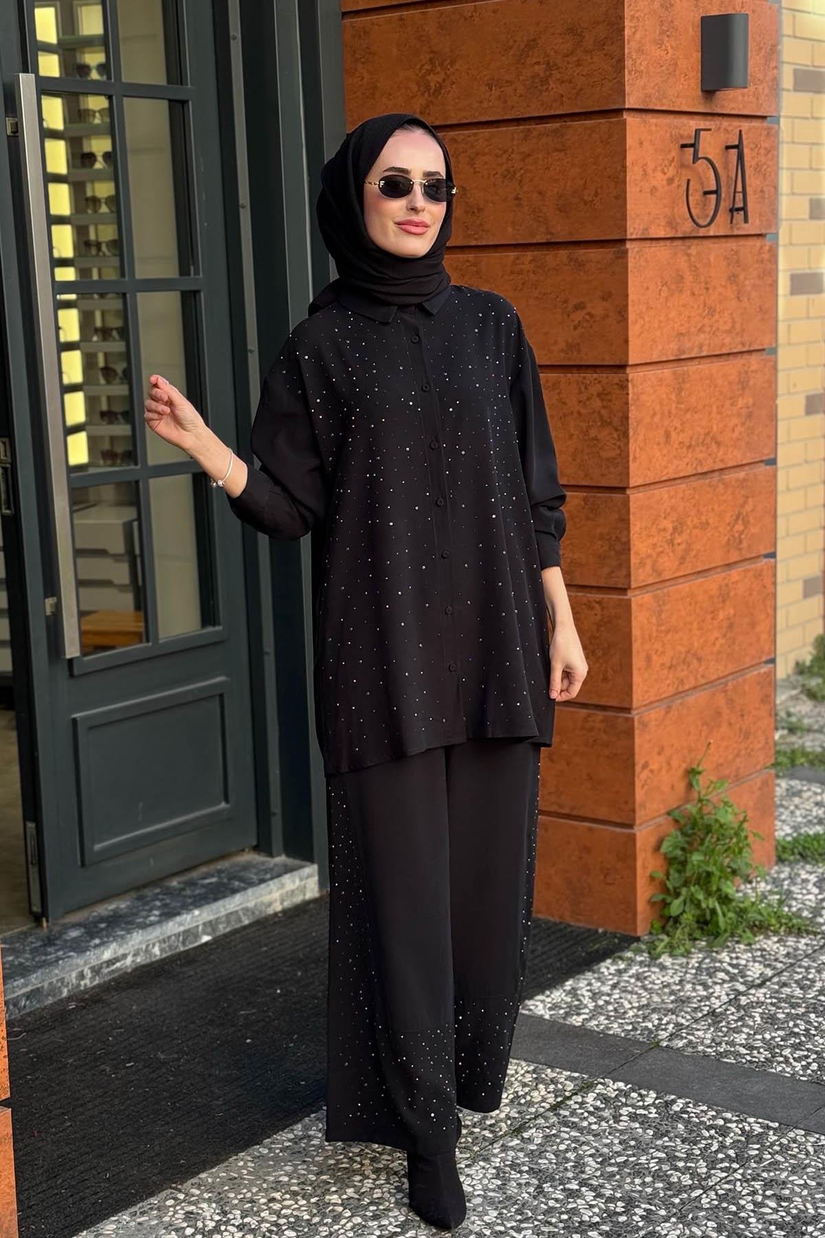 OMELYA Pantolonlu Takım 26KZ1064 Siyah