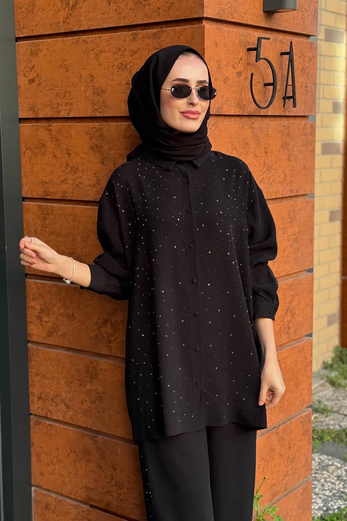 OMELYA Pantolonlu Takım 26KZ1064 Siyah