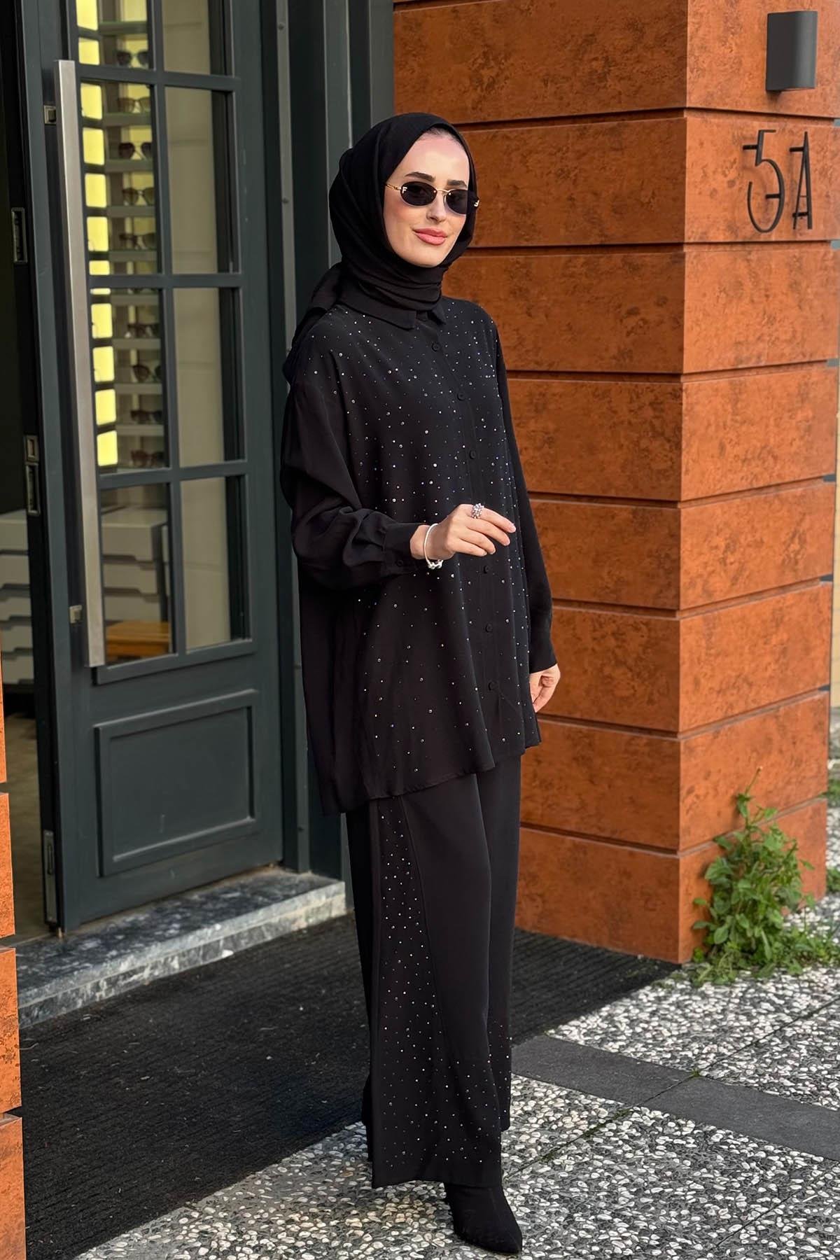 OMELYA Pantolonlu Takım 26KZ1064 Siyah