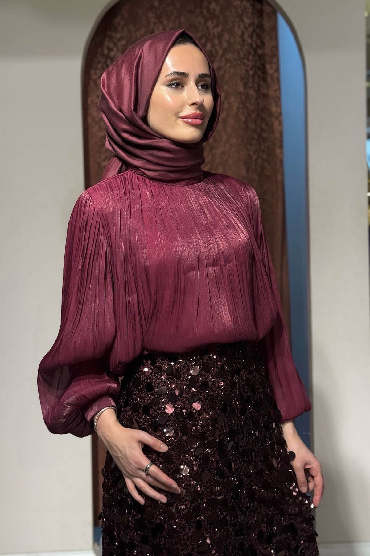 PEÇEM Studio Etekli Takım 156 Bordo