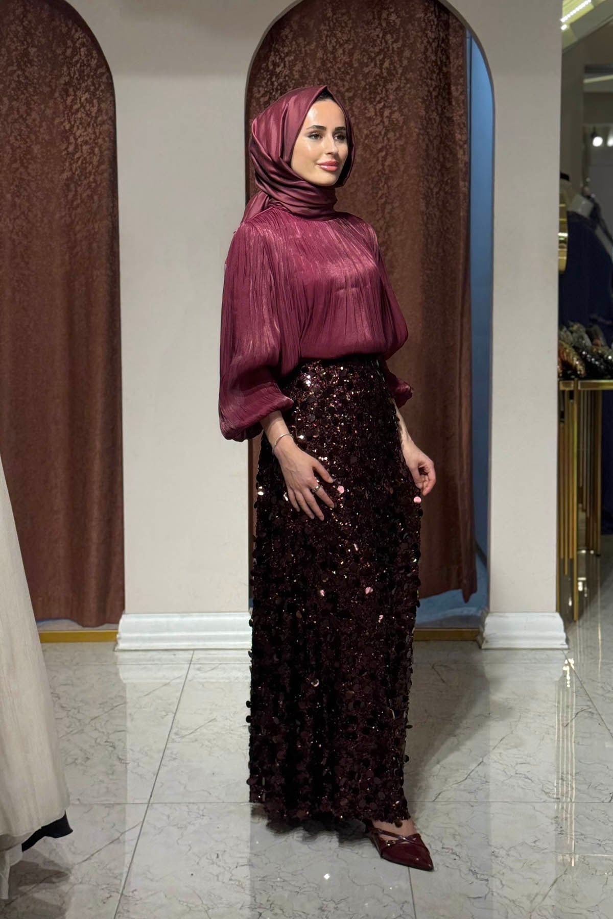 PEÇEM Studio Etekli Takım 156 Bordo