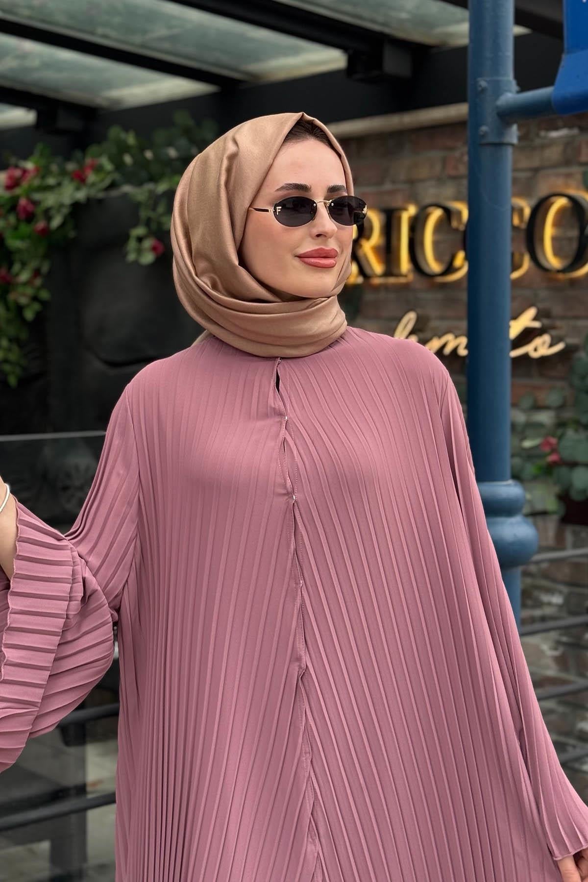 PIEEF Abaya 2415 Gül Kurusu