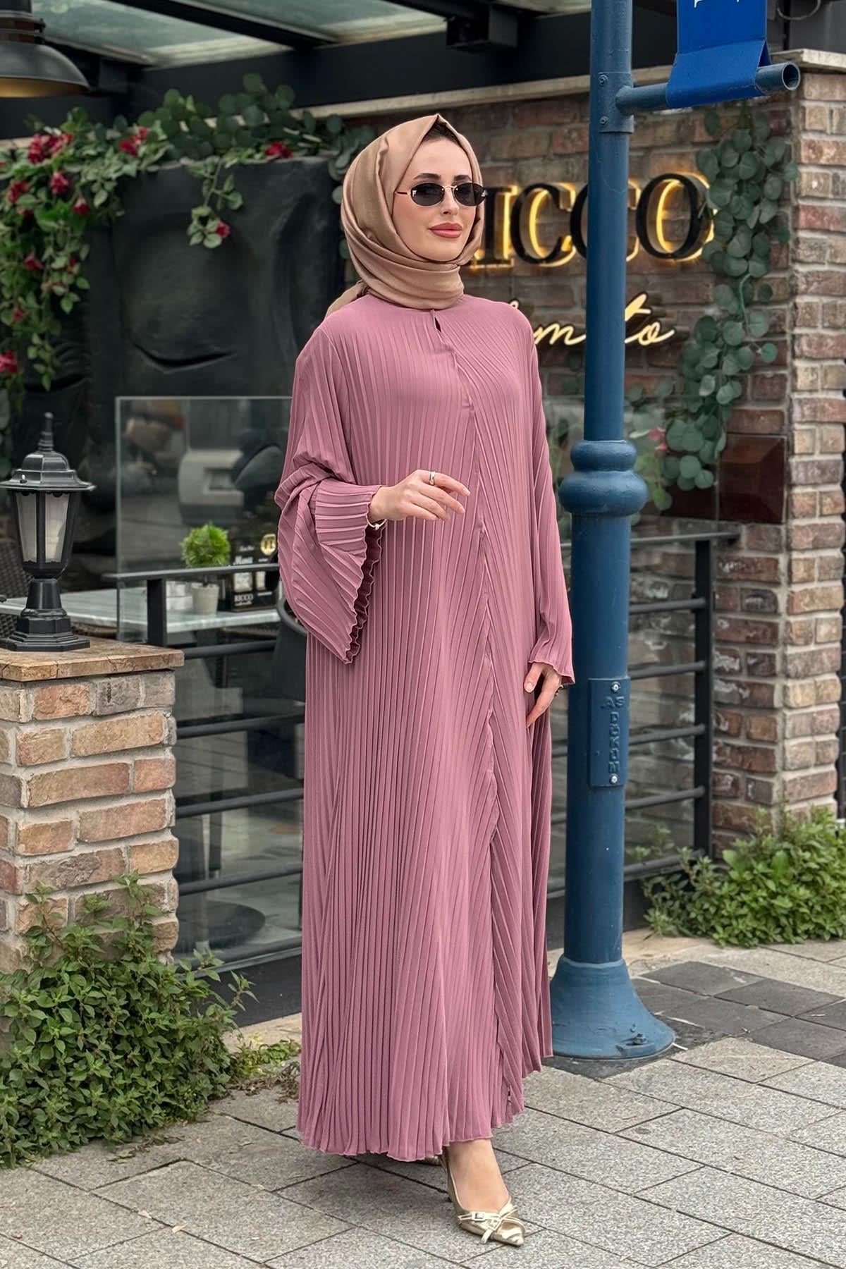 PIEEF Abaya 2415 Gül Kurusu