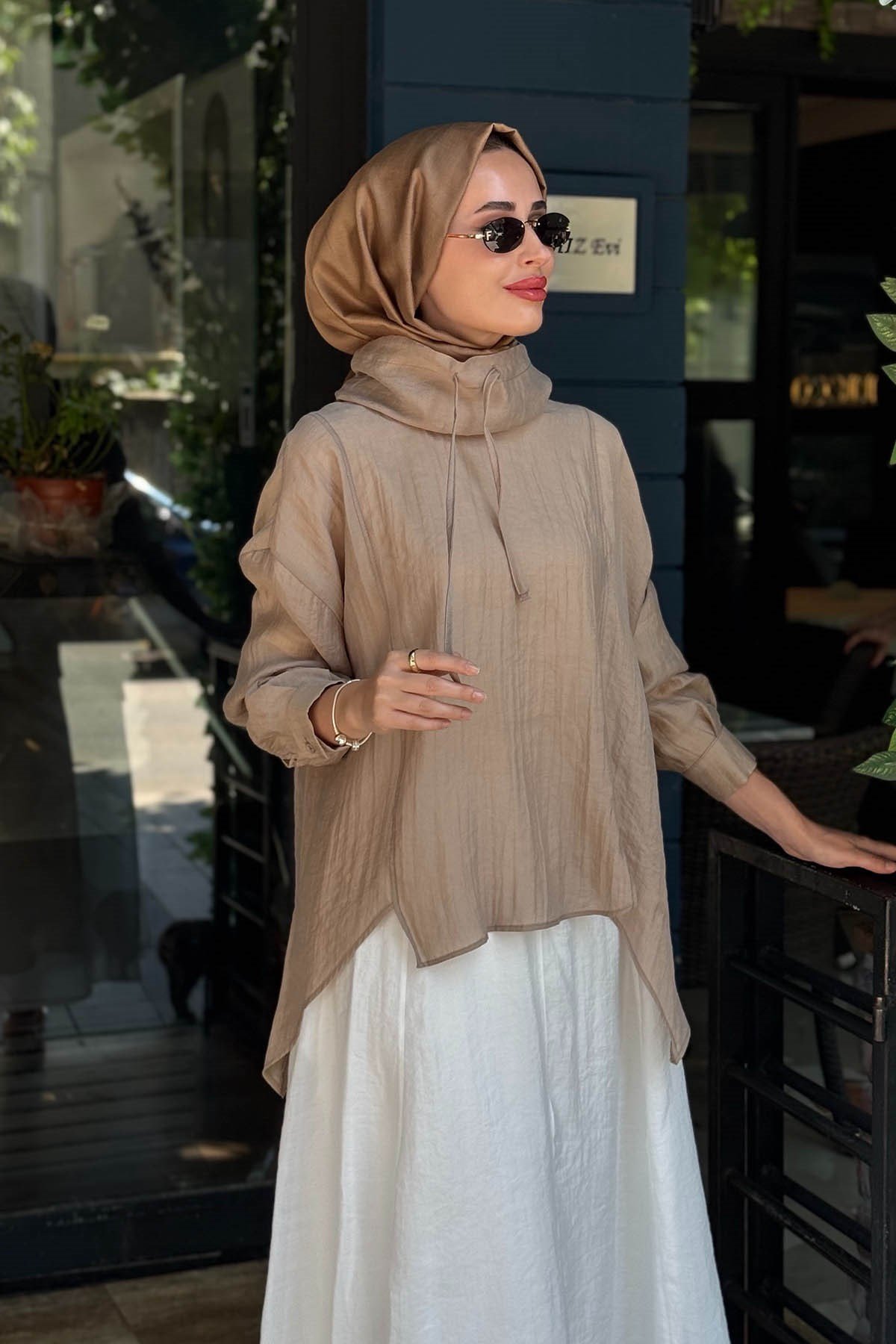 QOOQ Berry Bluz 26SS245 Bej