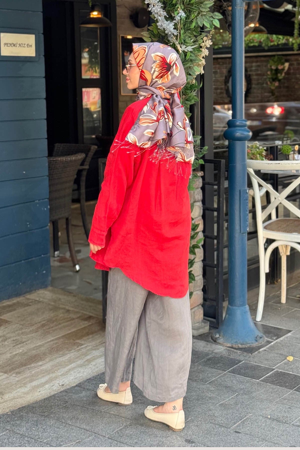 QOOQ Elba Gömlek 26SS240 Kırmızı