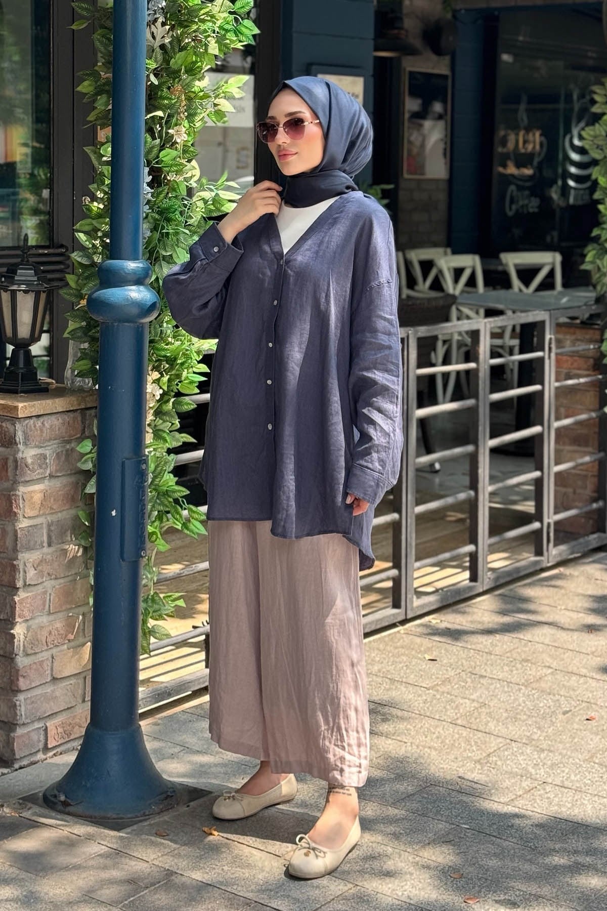 QOOQ Elba Gömlek 26SS240 Lacivert