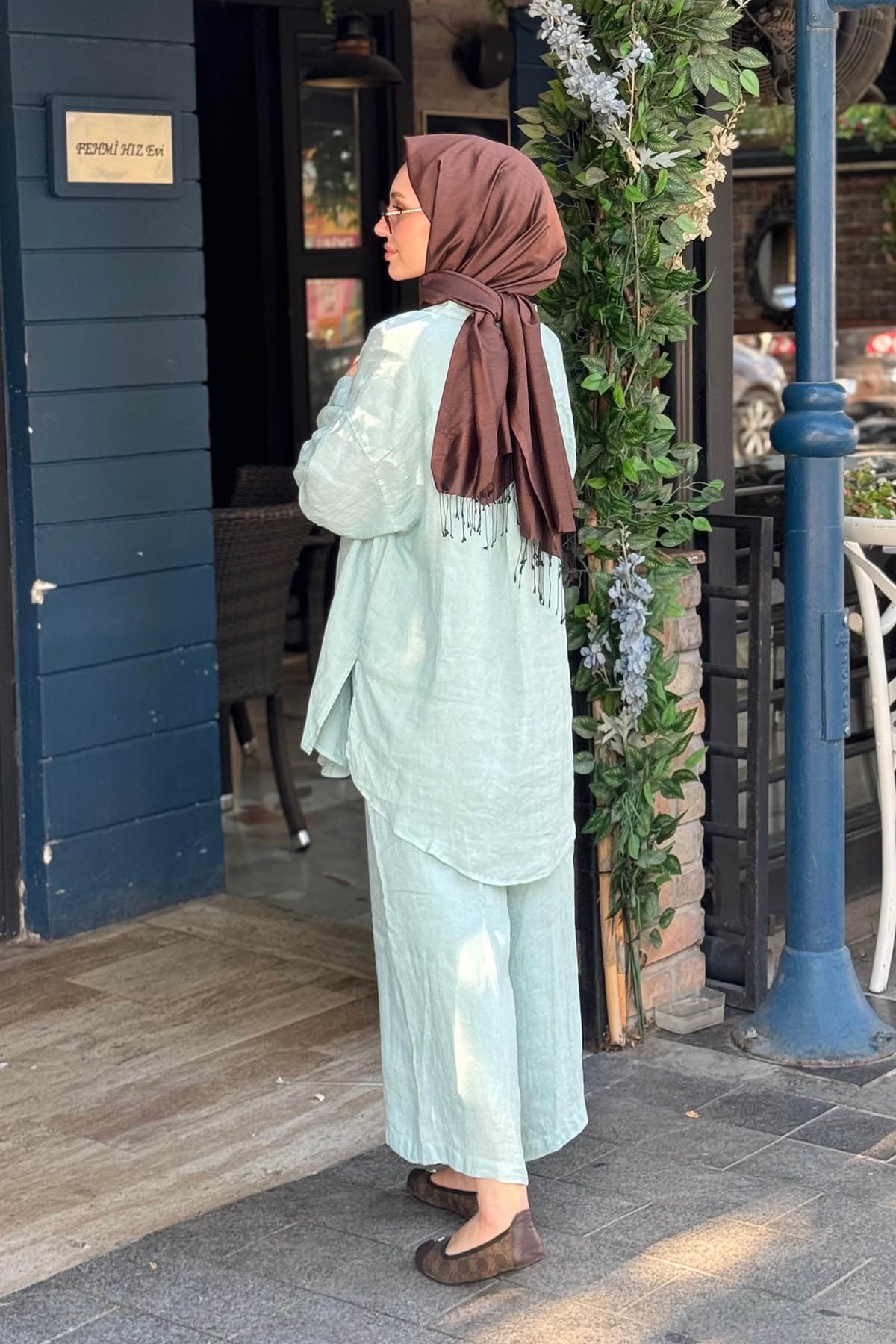 QOOQ Elba Gömlek 26SS240 Mint Yeşili