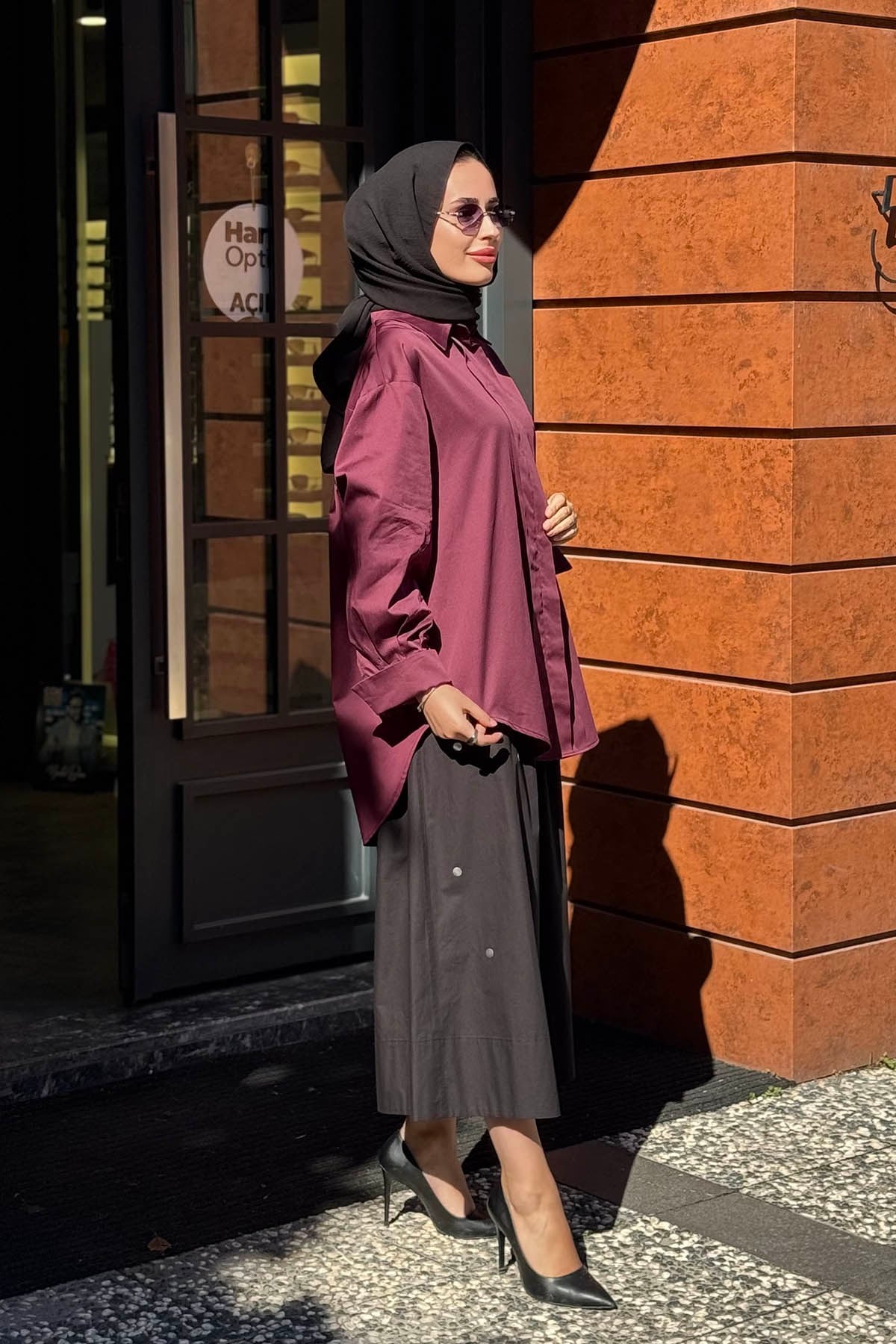 QOOQ Gömlek 27FW205 Bordo