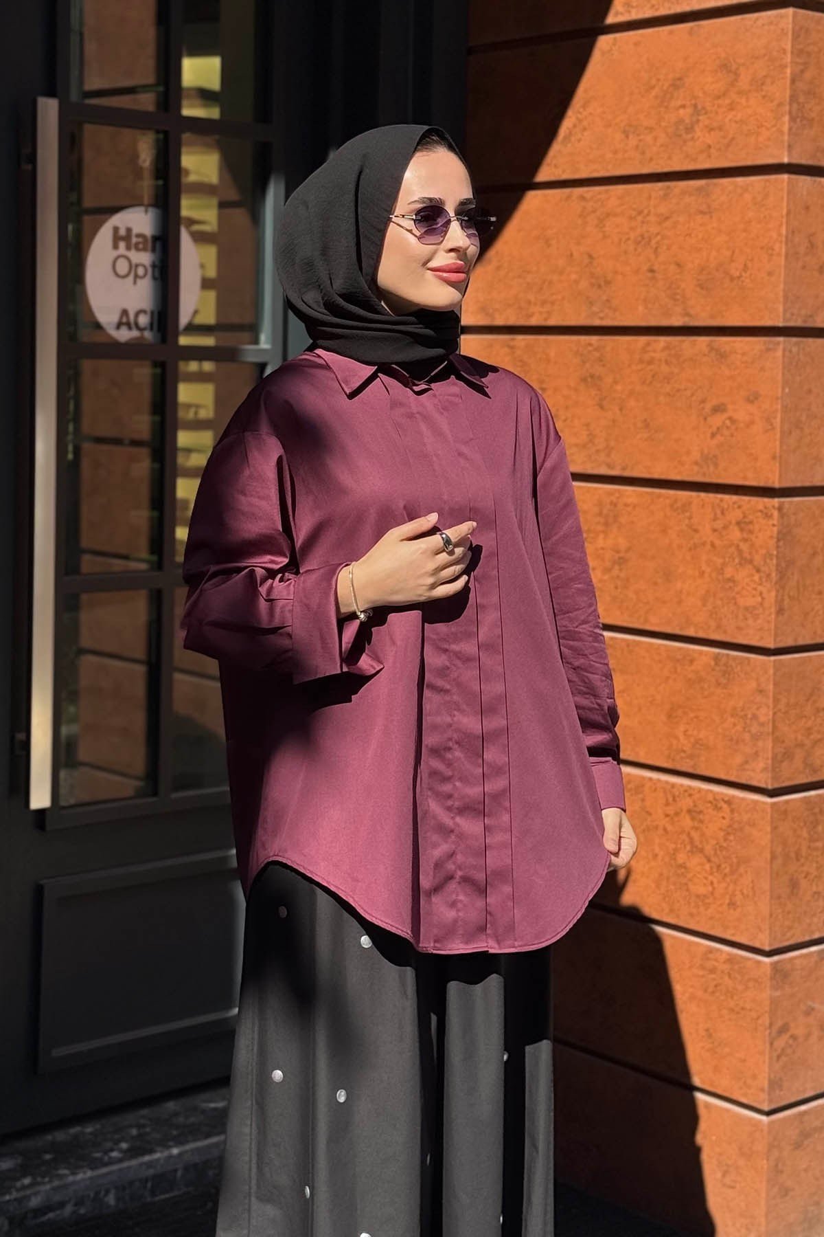 QOOQ Gömlek 27FW205 Bordo