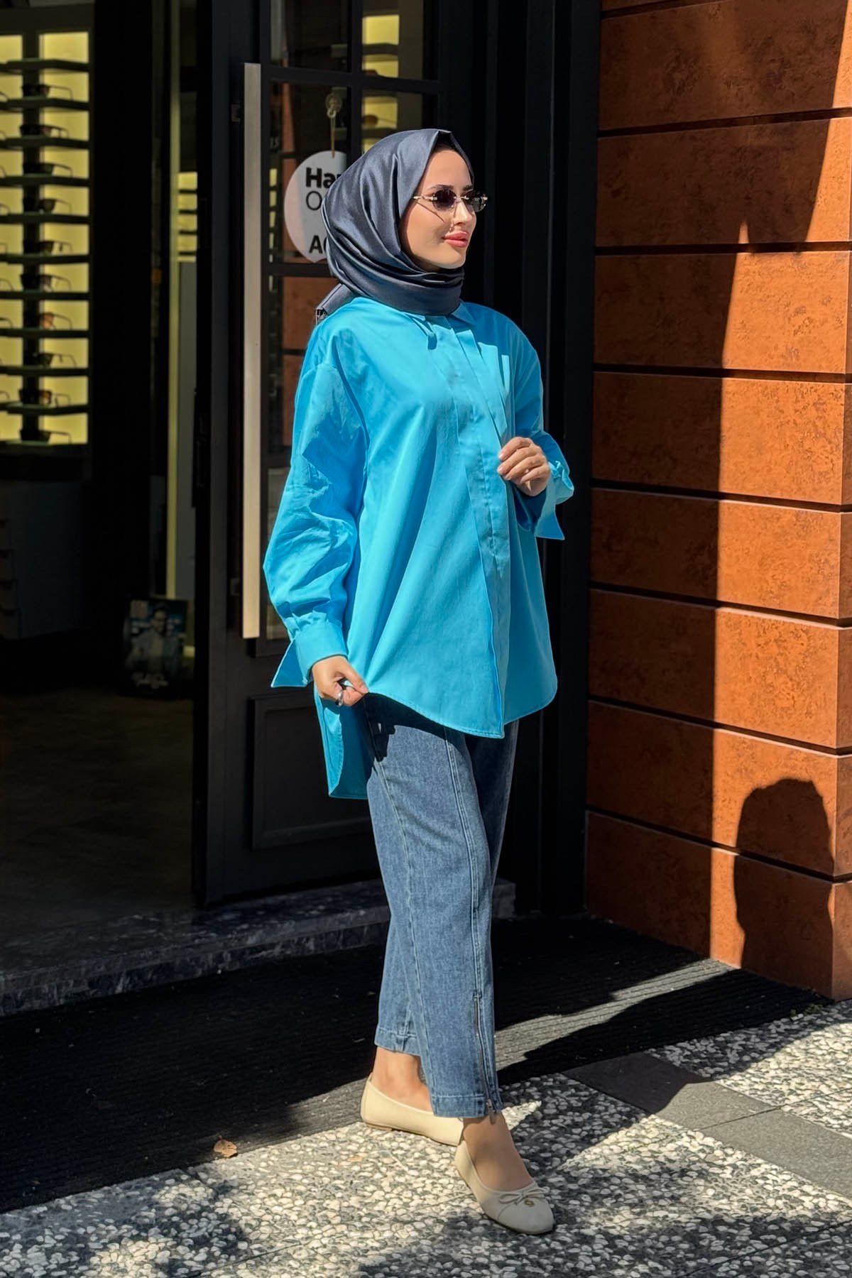 QOOQ Gömlek 27FW205 Turkuaz