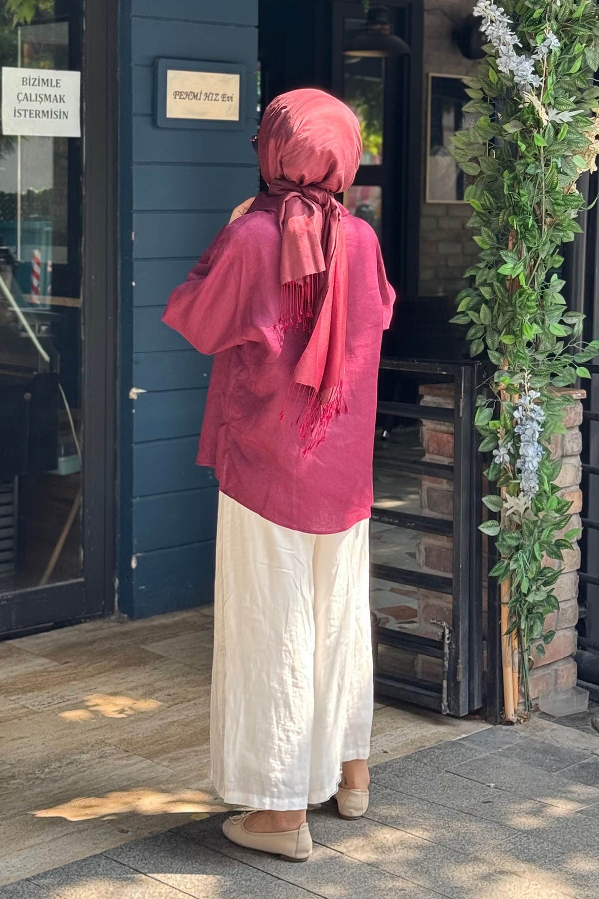 QOOQ Lidya Gömlek 26SS228 Bordo