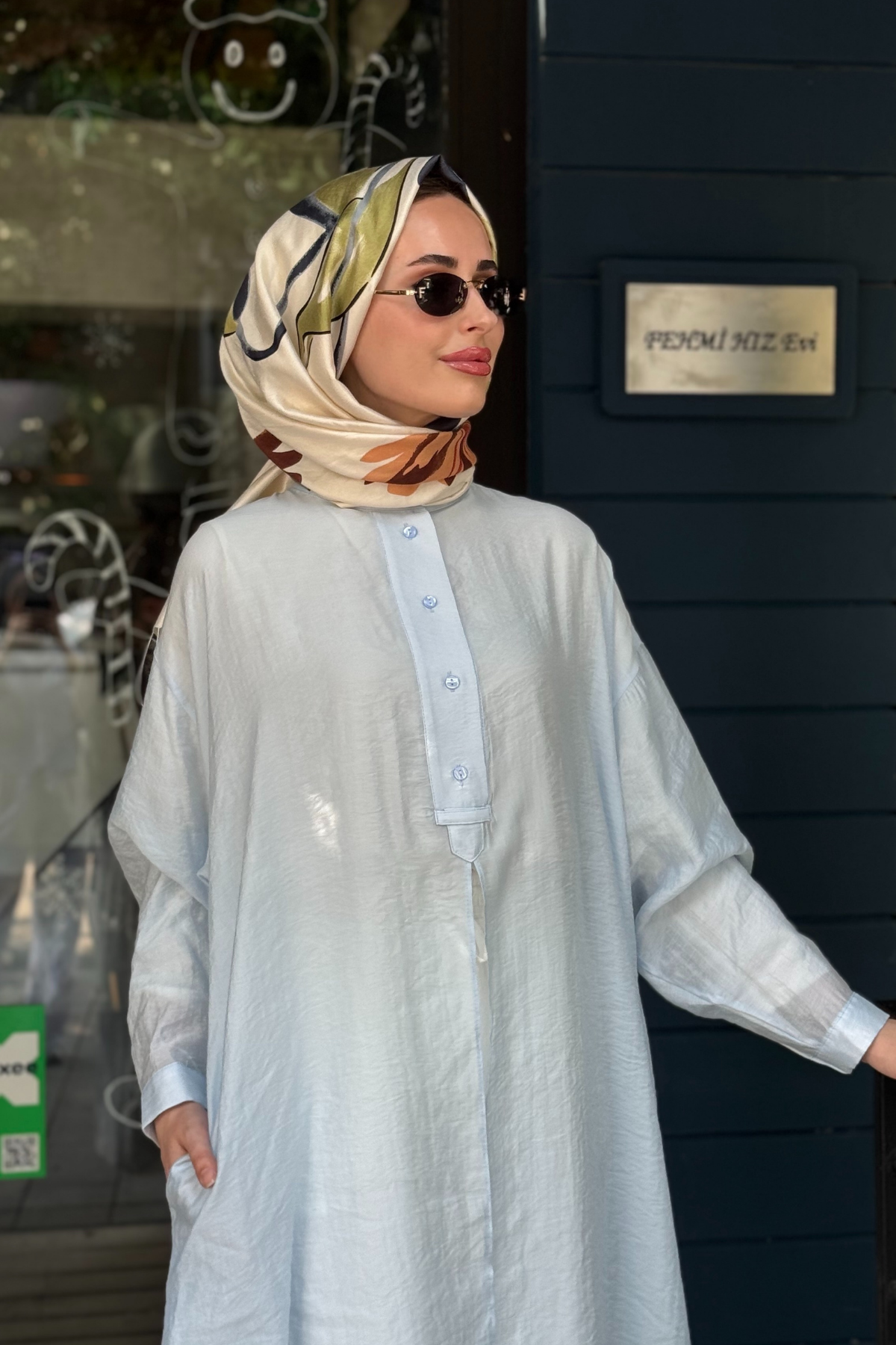 QOOQ Lina Tunik 26SS243 Bebe Mavisi