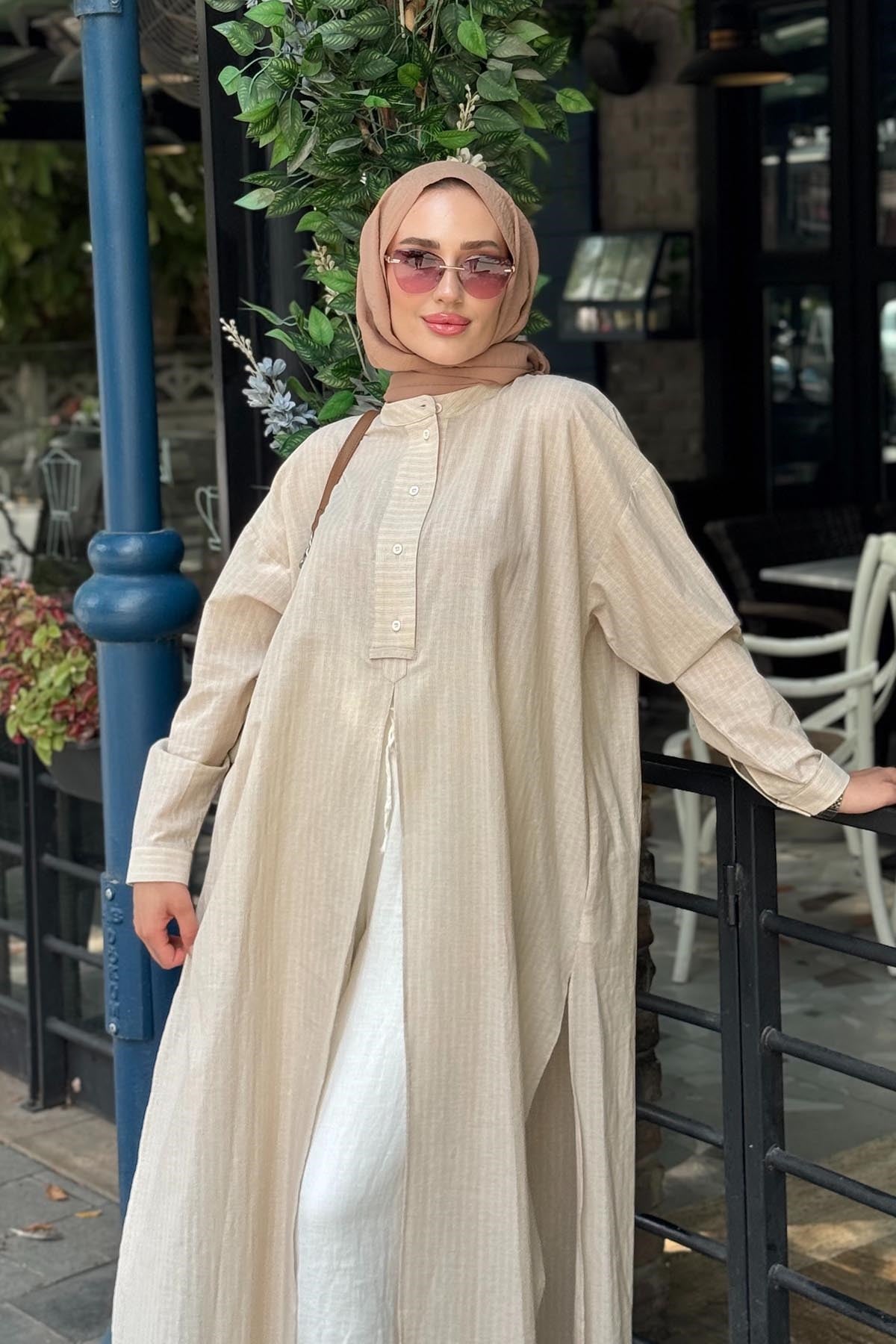 QOOQ Lina Tunik 26SS243 Bej