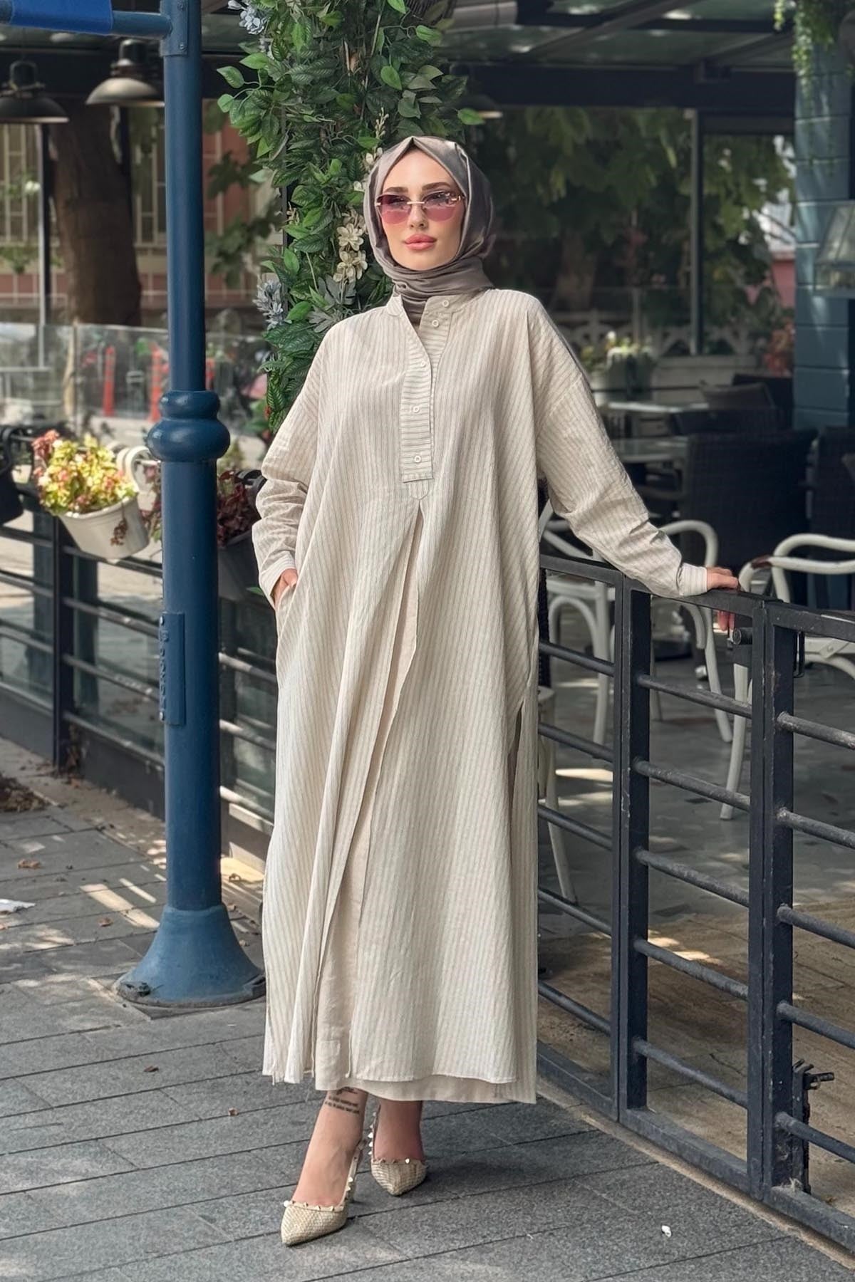 QOOQ Lina Tunik 26SS243 Gri