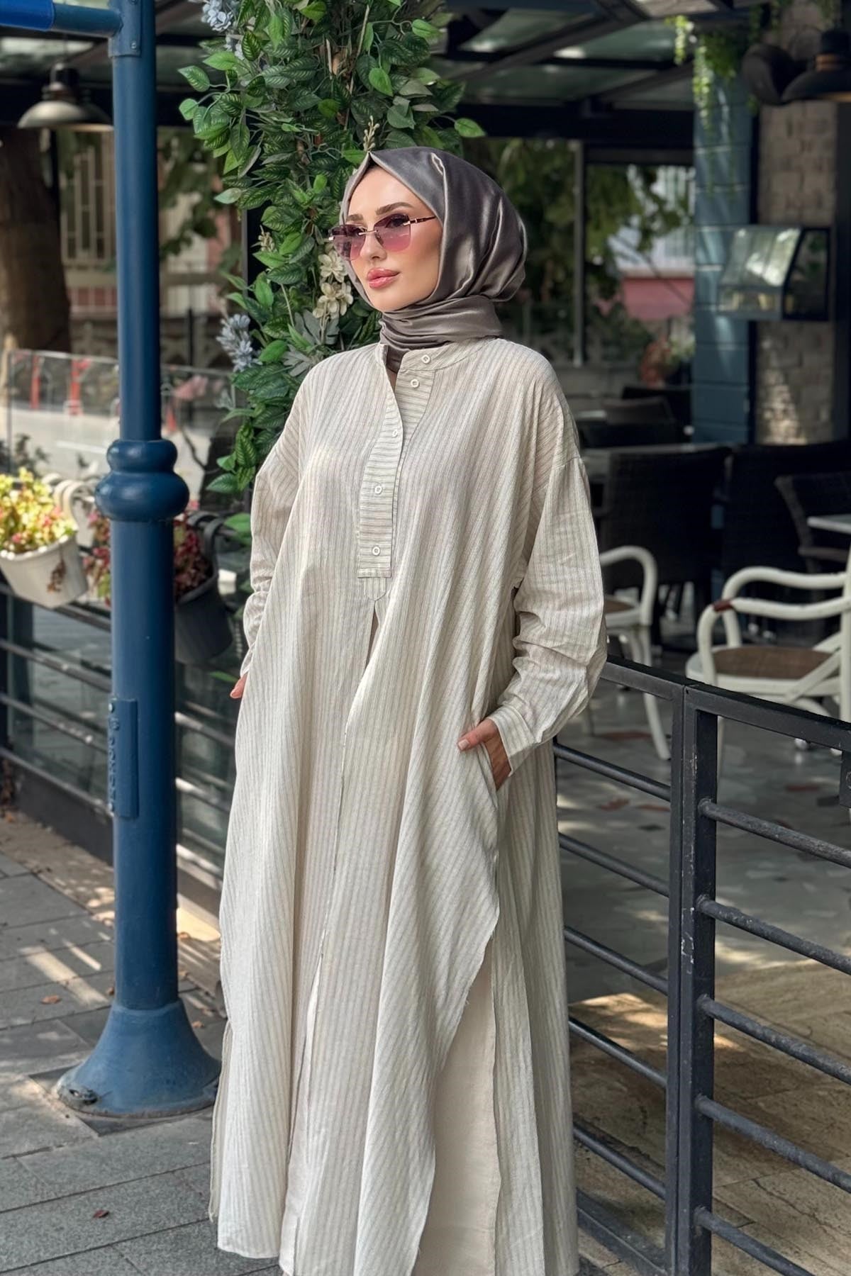 QOOQ Lina Tunik 26SS243 Gri