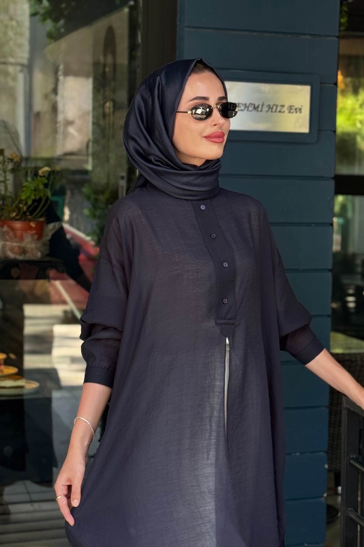 QOOQ Lina Tunik 26SS243 Lacivert