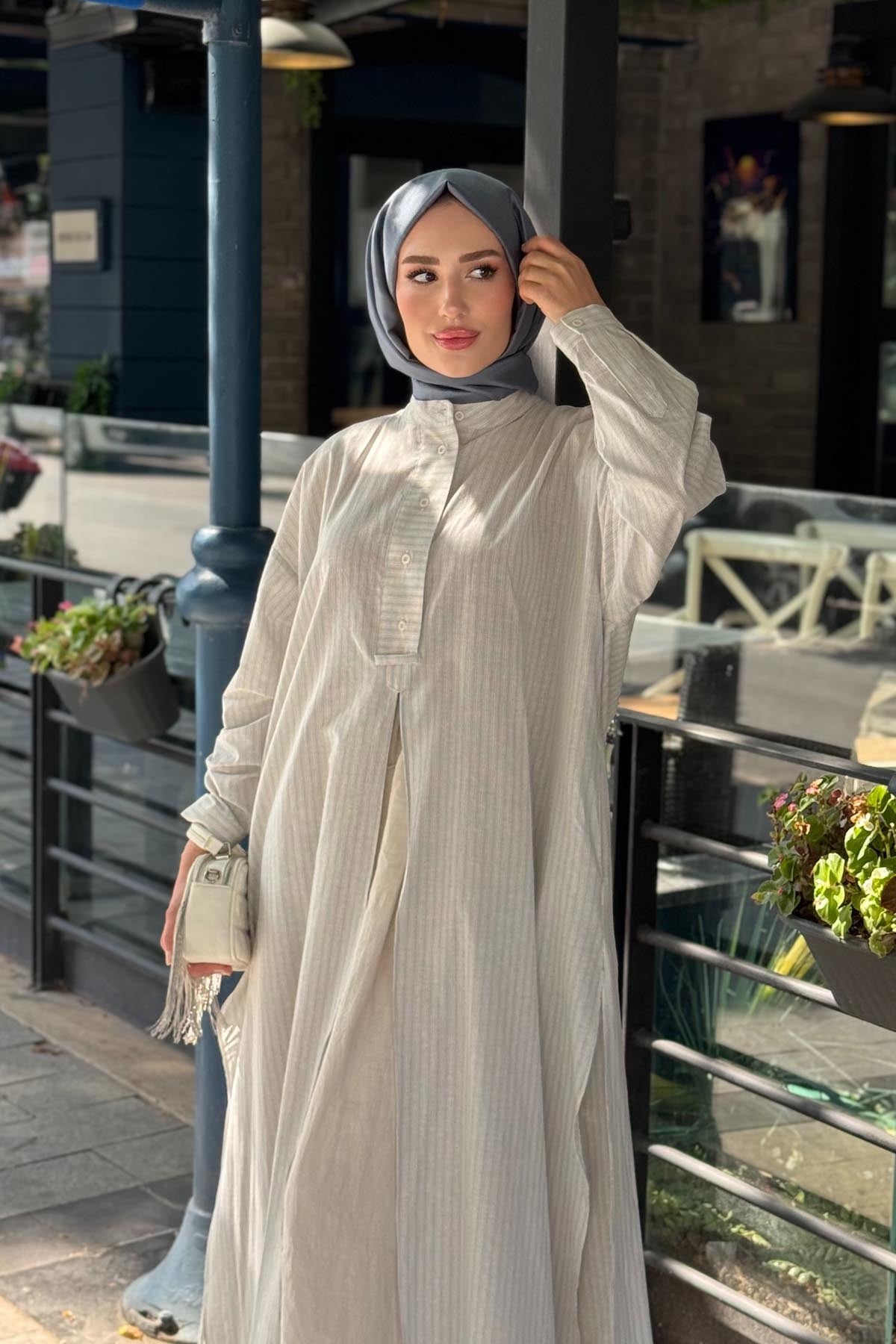 QOOQ Lina Tunik 26SS243 Mavi