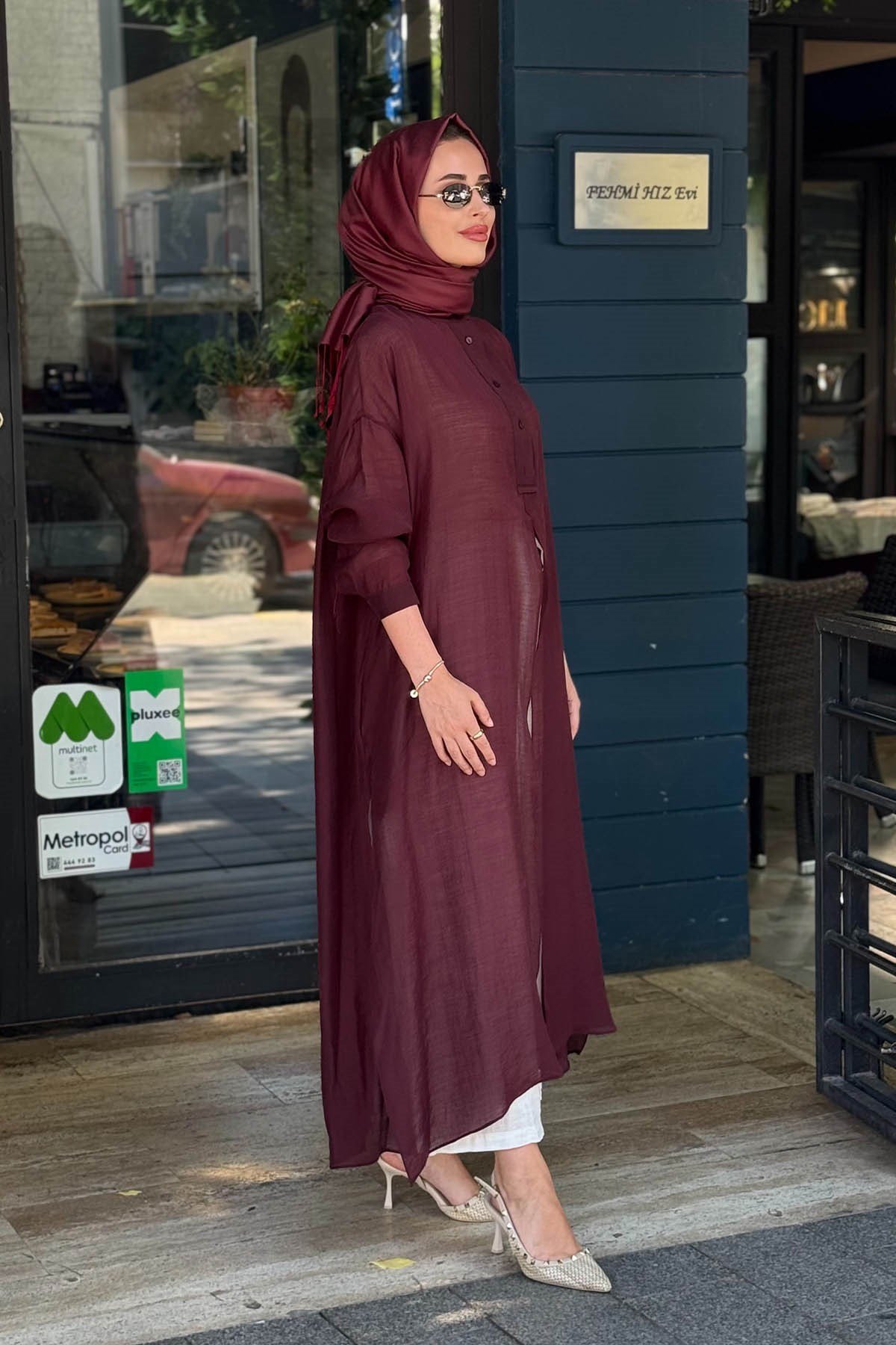 QOOQ Lina Tunik 26SS243 Mürdüm
