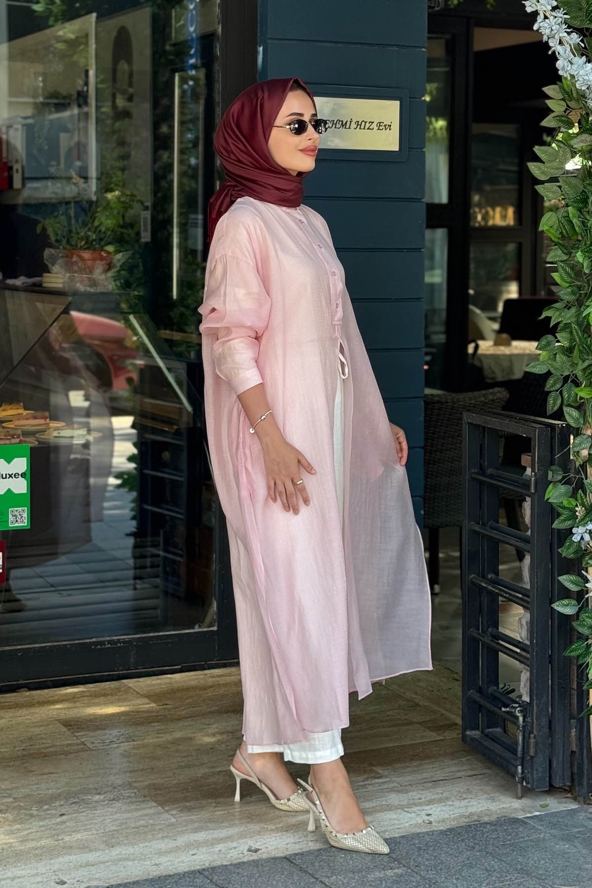 QOOQ Lina Tunik 26SS243 Pudra