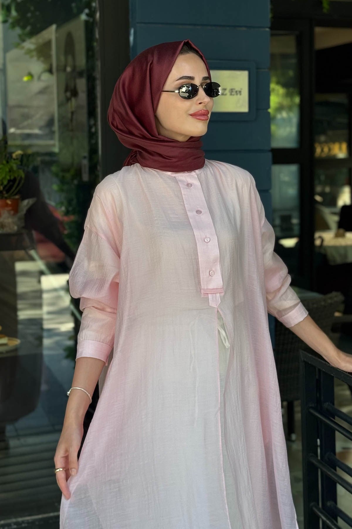 QOOQ Lina Tunik 26SS243 Pudra