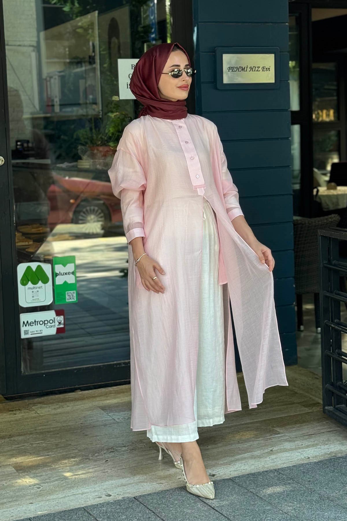 QOOQ Lina Tunik 26SS243 Pudra