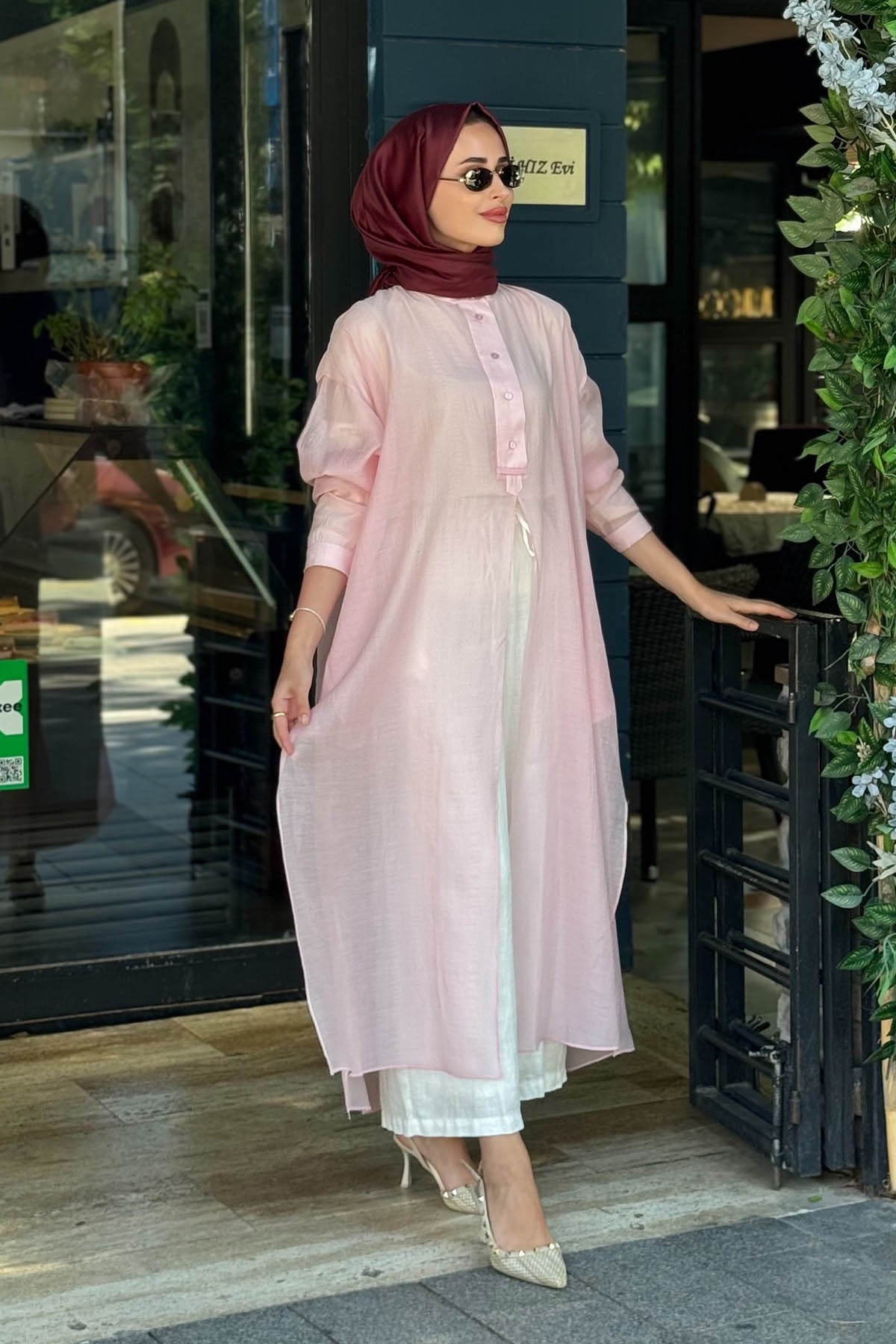 QOOQ Lina Tunik 26SS243 Pudra