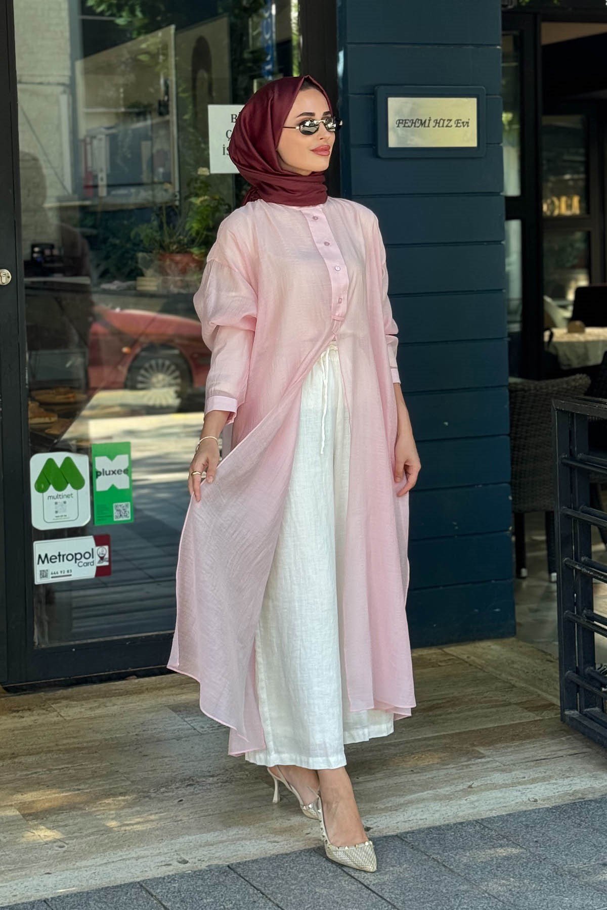 QOOQ Lina Tunik 26SS243 Pudra
