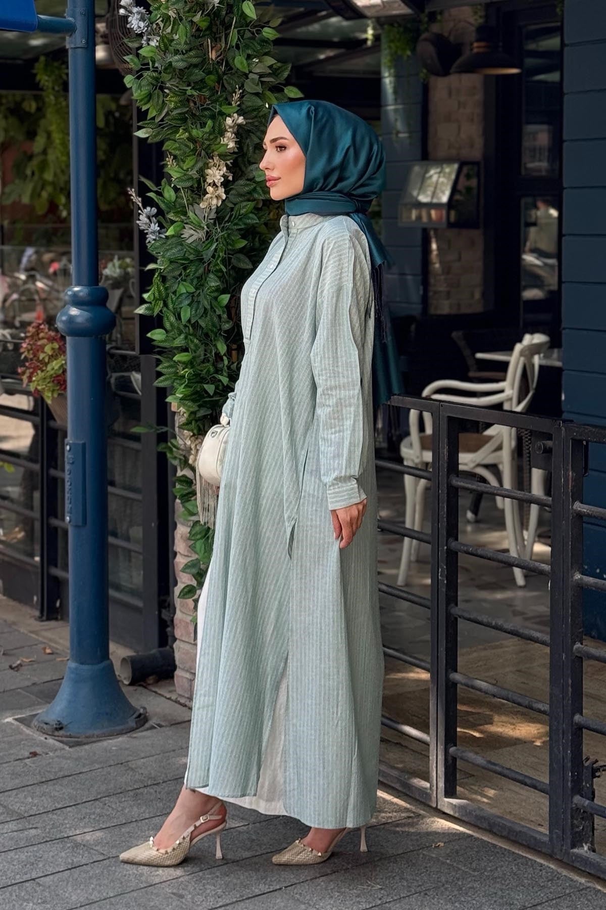 QOOQ Lina Tunik 26SS243 Yeşil