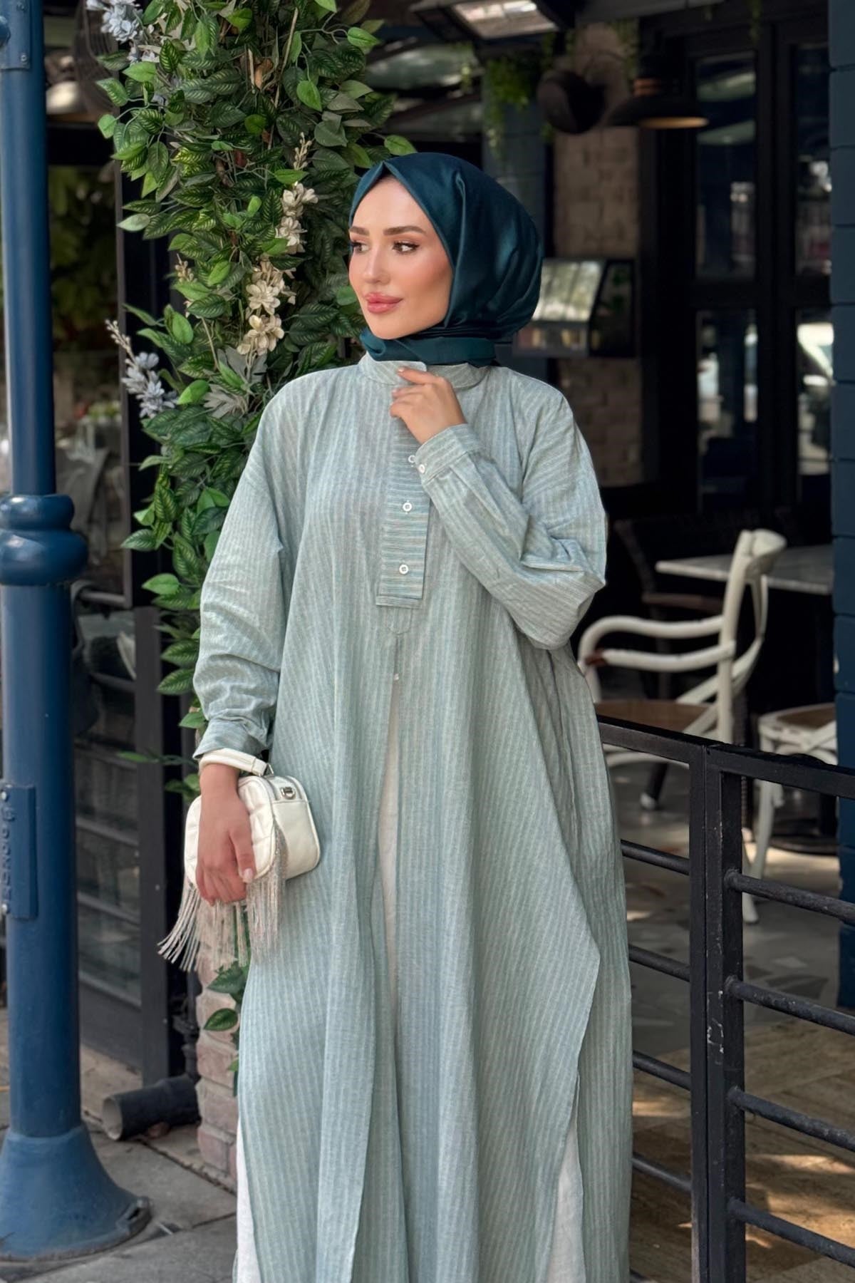 QOOQ Lina Tunik 26SS243 Yeşil