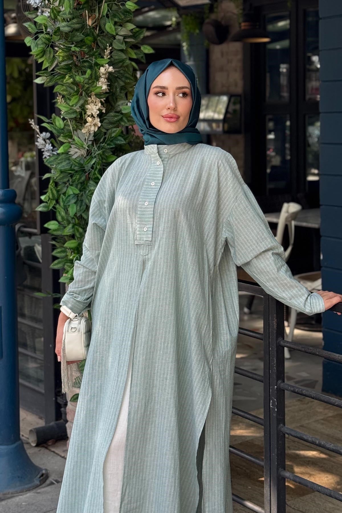 QOOQ Lina Tunik 26SS243 Yeşil