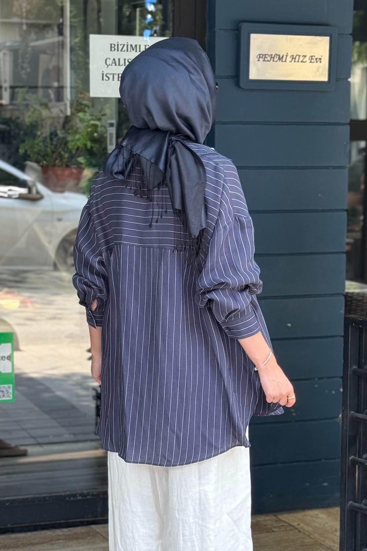 QOOQ Mila Gömlek 26SS220 Lacivert