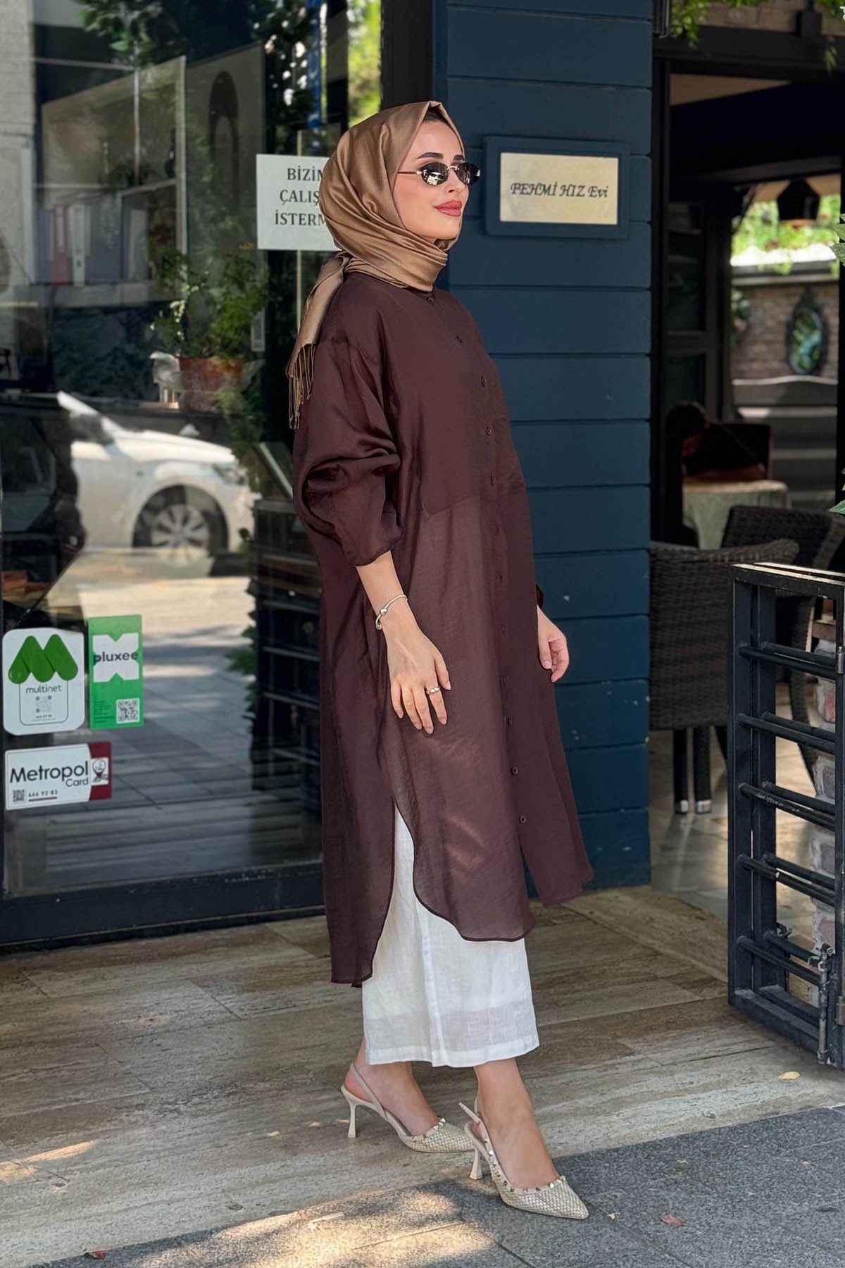QOOQ Minerva Tunik 26SS237 Bitter