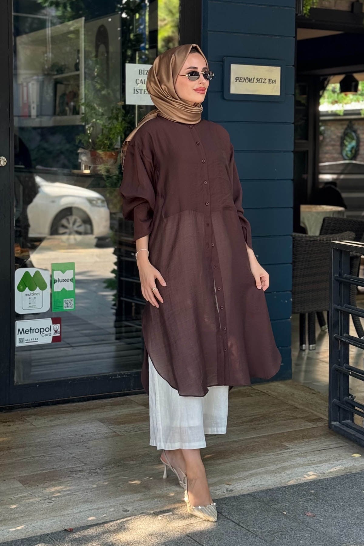 QOOQ Minerva Tunik 26SS237 Bitter
