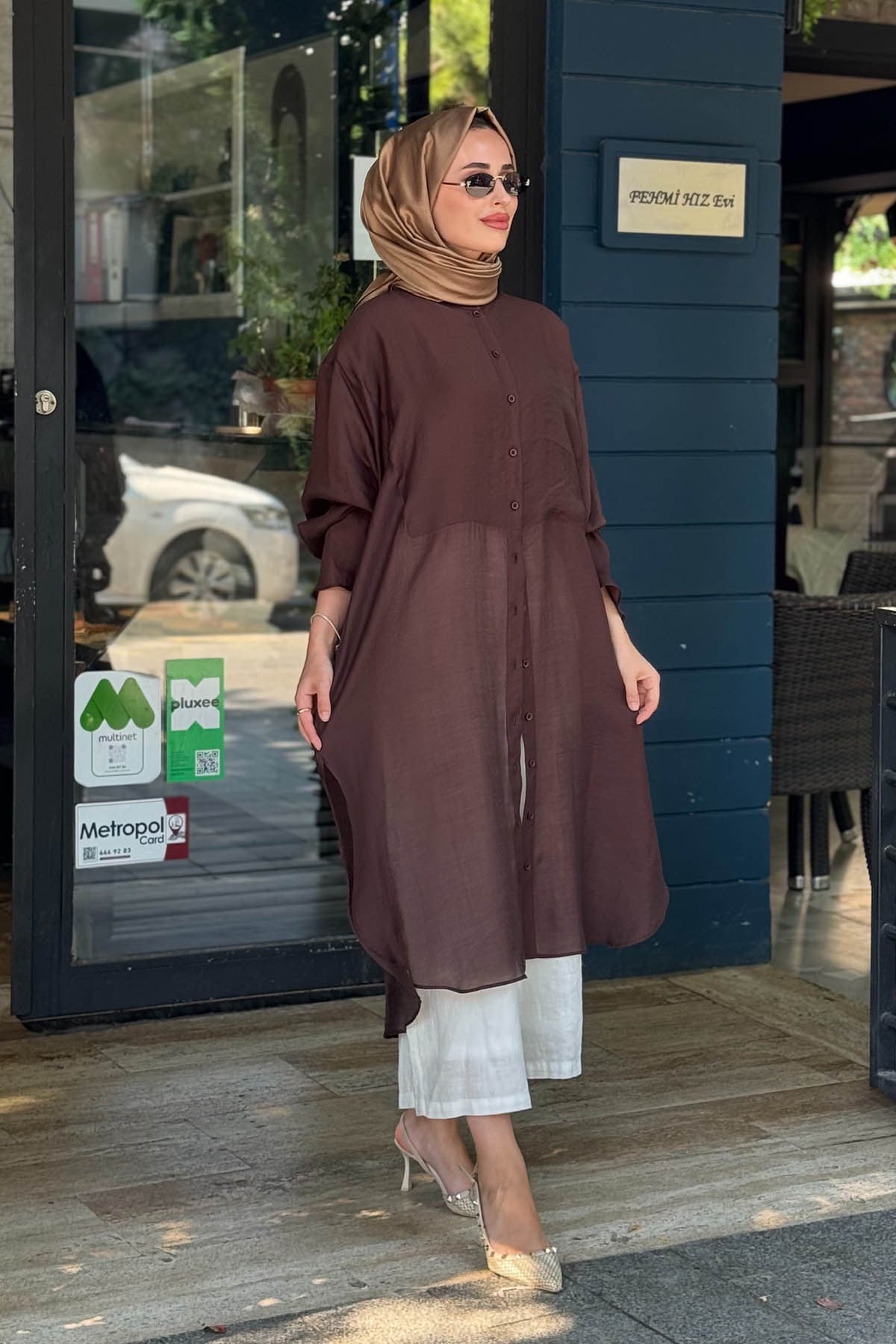 QOOQ Minerva Tunik 26SS237 Bitter