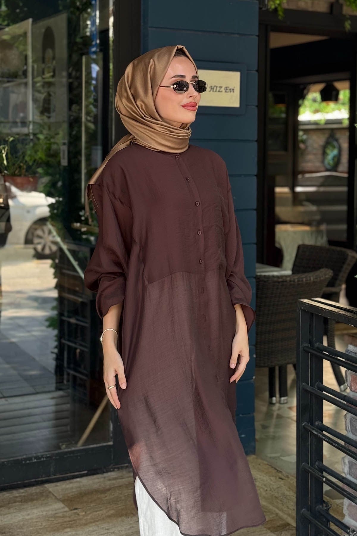 QOOQ Minerva Tunik 26SS237 Bitter