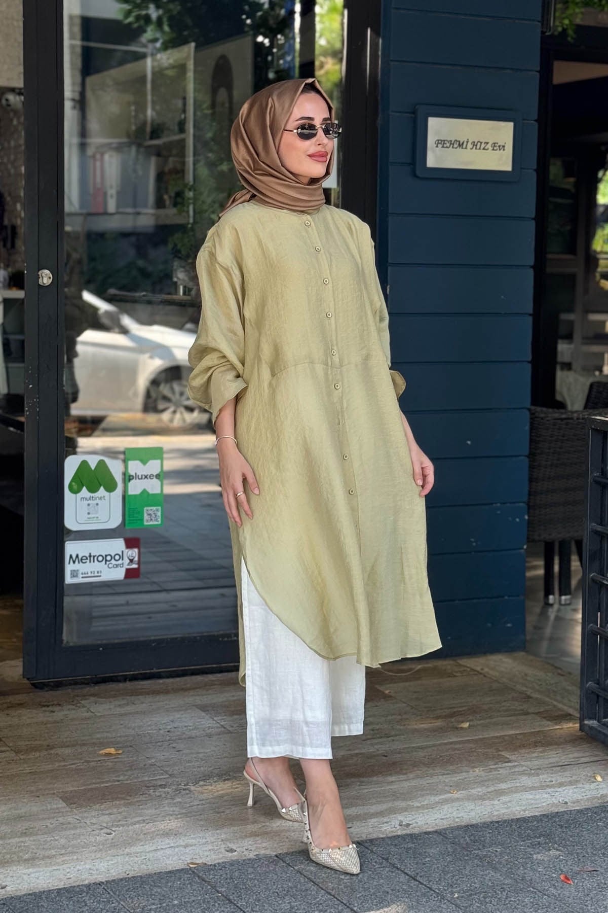 QOOQ Minerva Tunik 26SS237 Limon Sarısı