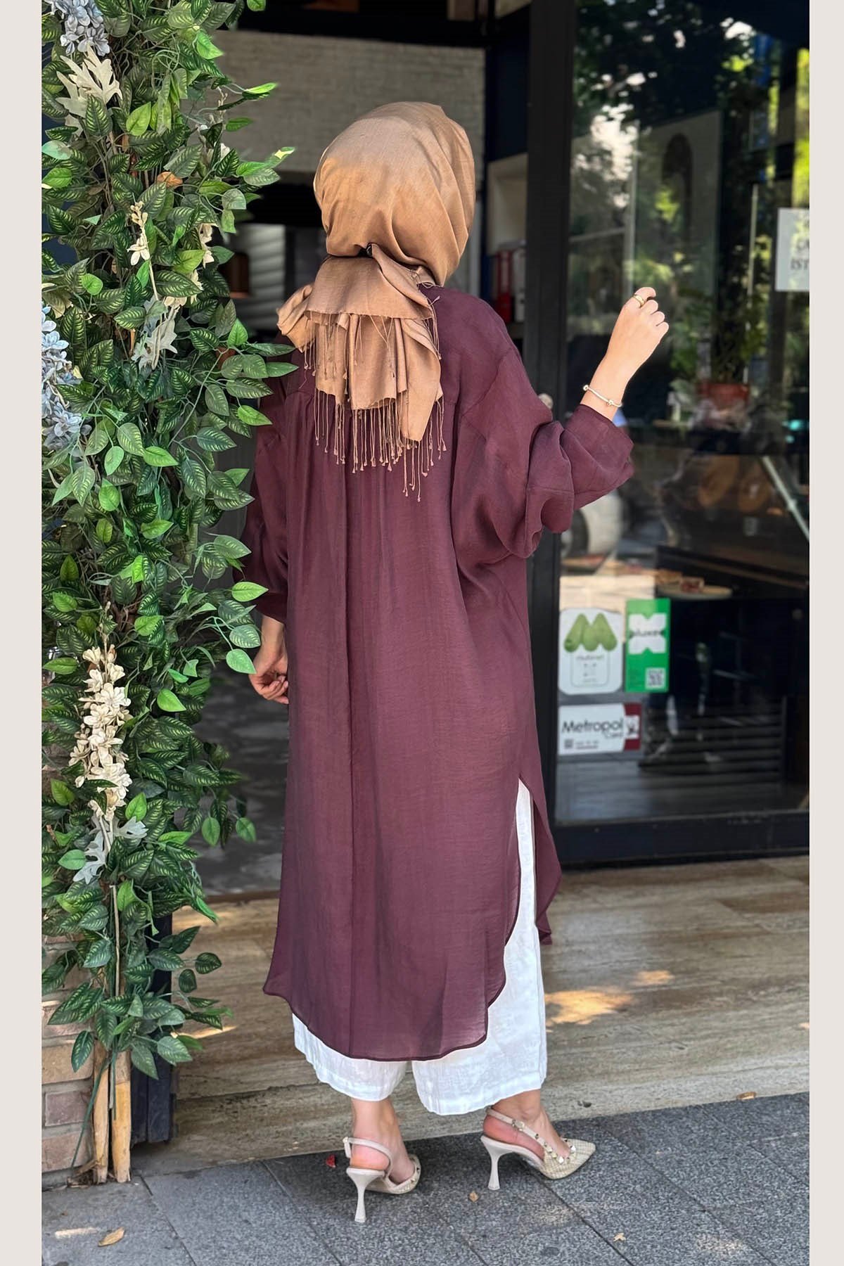 QOOQ Minerva Tunik 26SS237 Mürdüm
