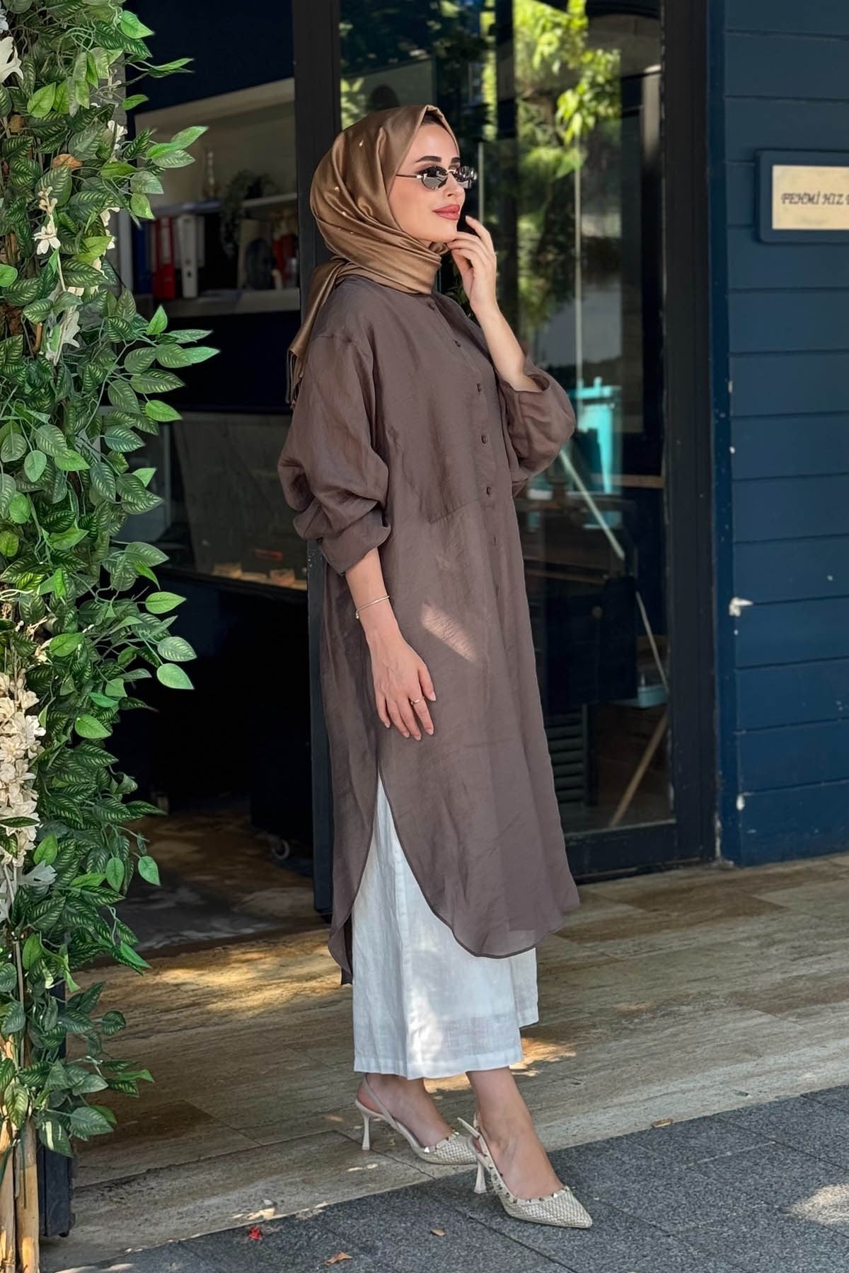 QOOQ Minerva Tunik 26SS237 Vizon