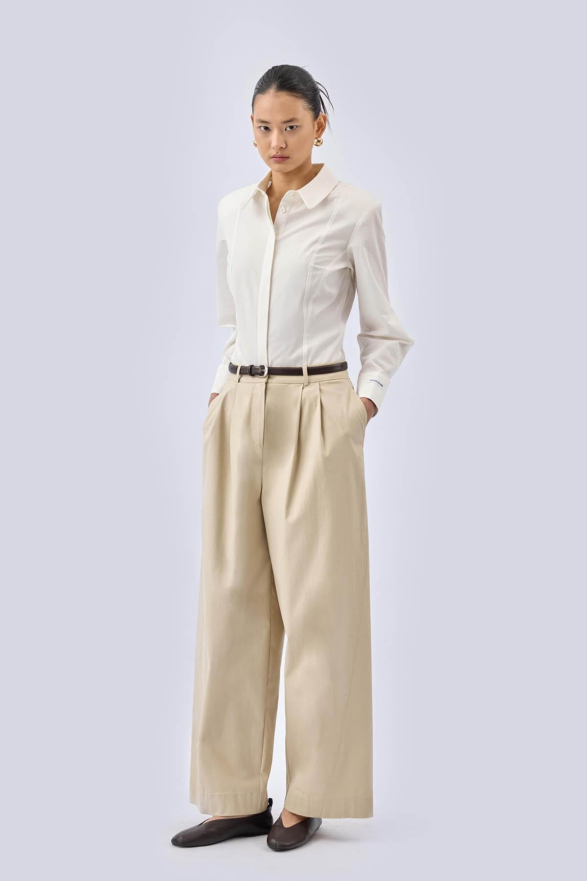 QOOQ Pantolon 26SS308 Krem