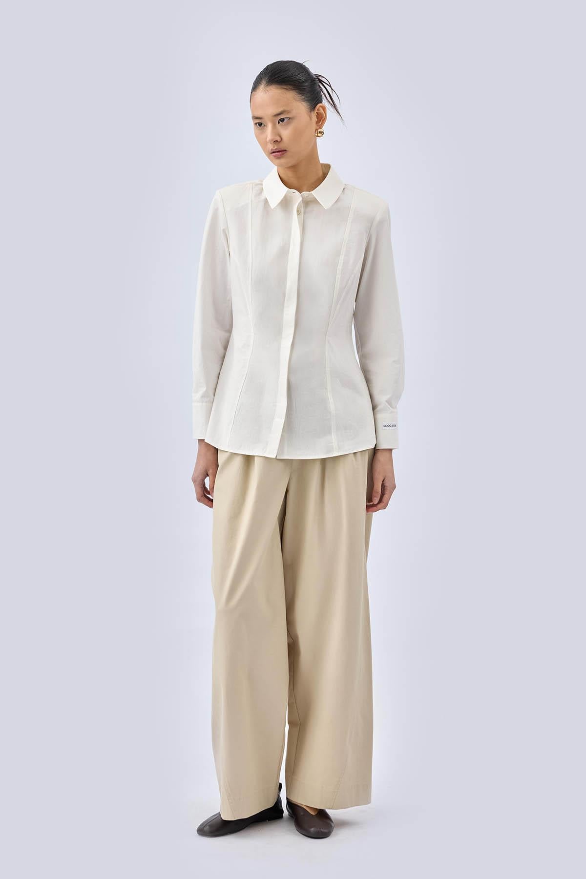 QOOQ Pantolon 26SS308 Krem