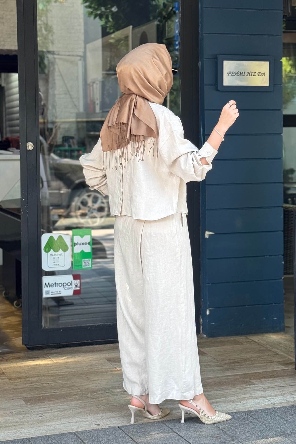 QOOQ Pantolonlu Takım 26SS223T Bej