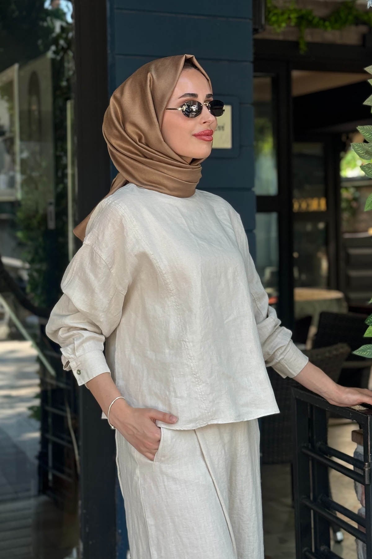 QOOQ Pantolonlu Takım 26SS223T Bej