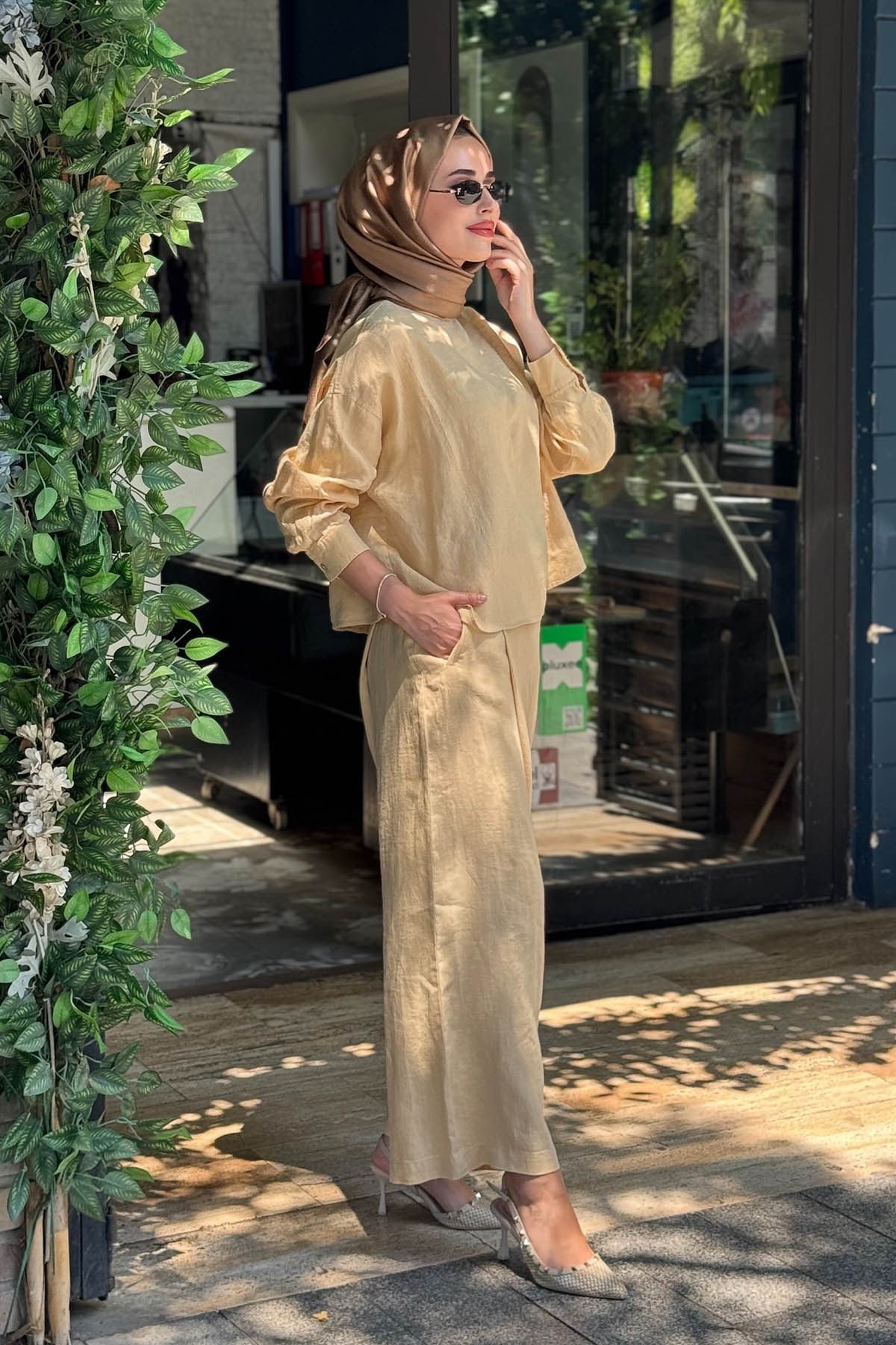 QOOQ Pantolonlu Takım 26SS223T Taş