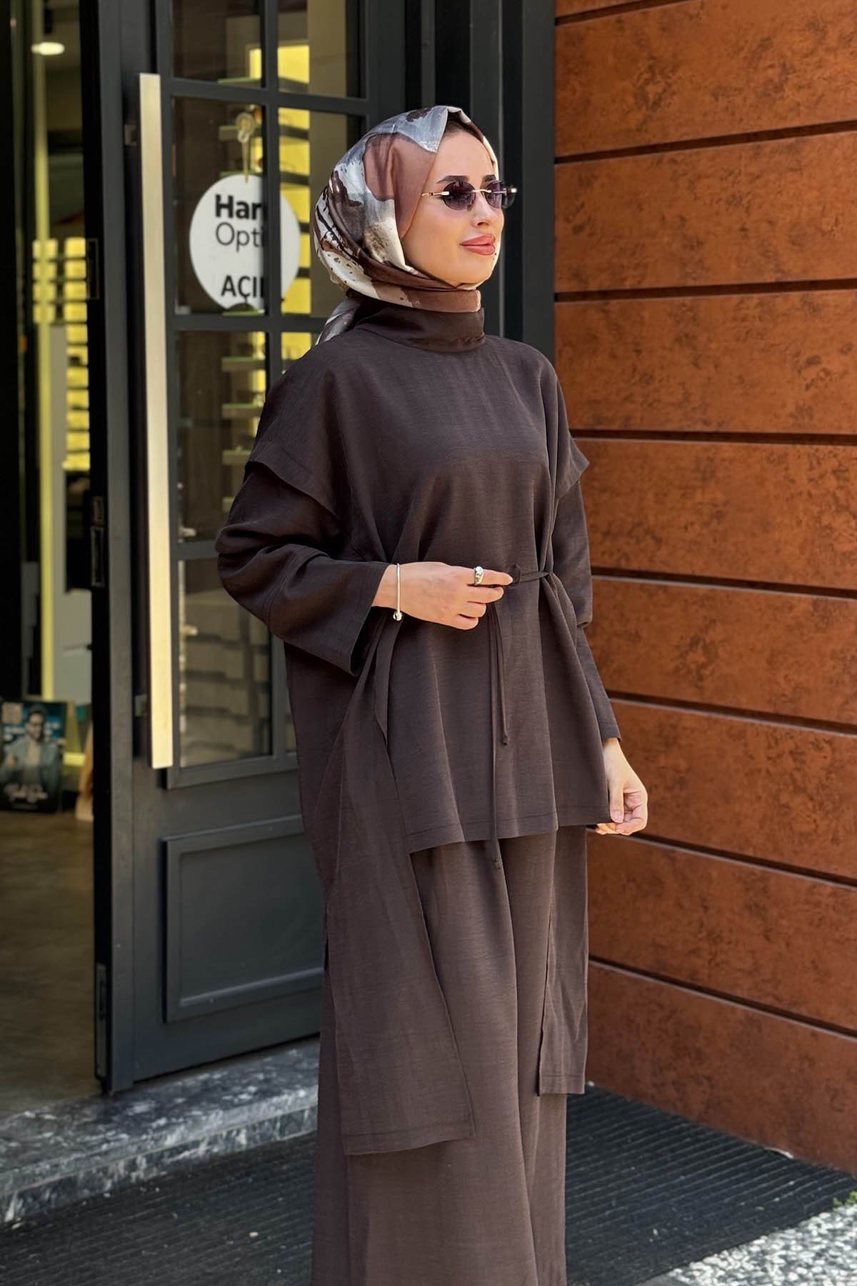 QOOQ Pantolonlu Takım 27FW208T Kahve