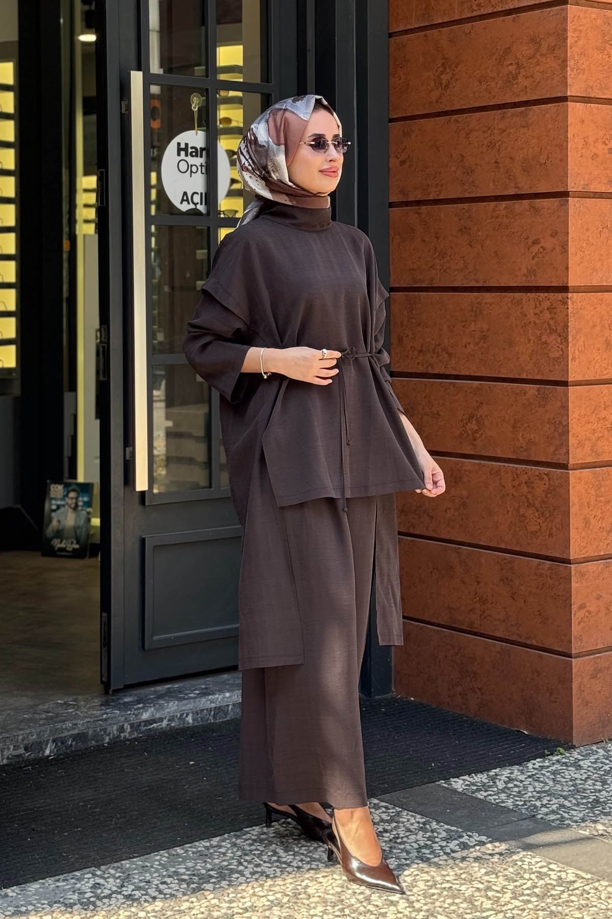 QOOQ Pantolonlu Takım 27FW208T Kahve