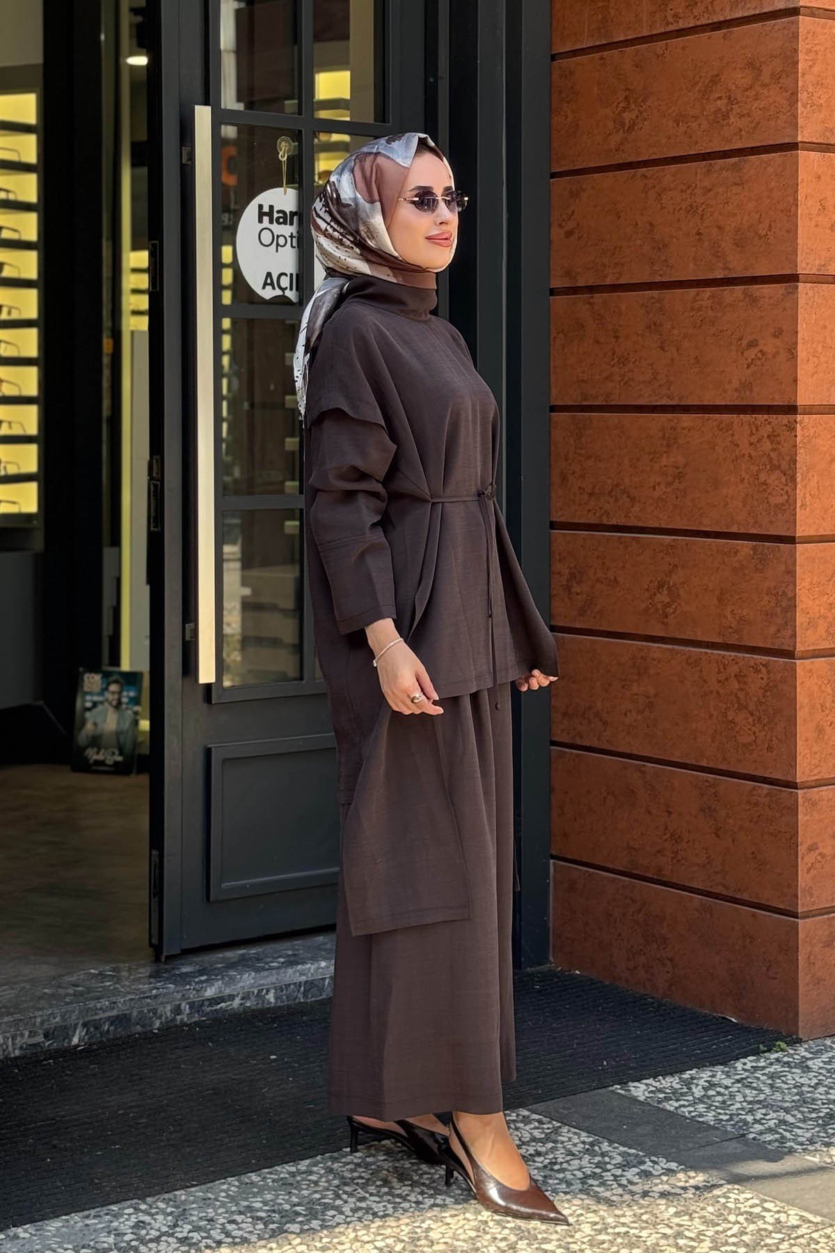 QOOQ Pantolonlu Takım 27FW208T Kahve