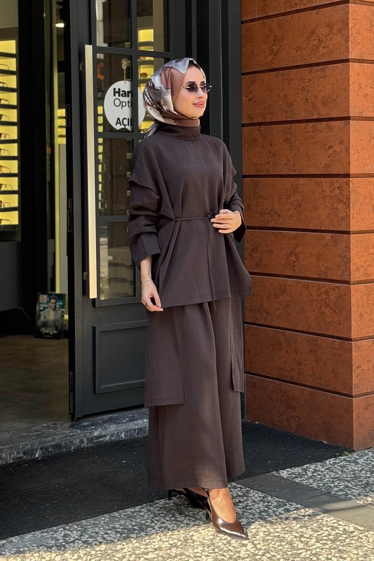QOOQ Pantolonlu Takım 27FW208T Kahve