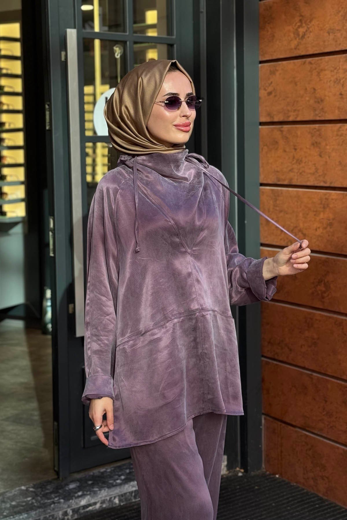 QOOQ Pantolonlu Takım 27FW227T Mor