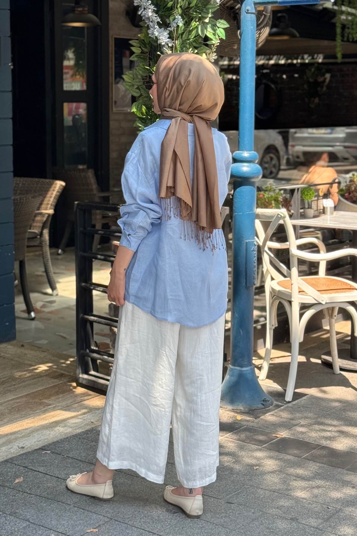 QOOQ Pera Gömlek 26SS227 Bebe Mavisi