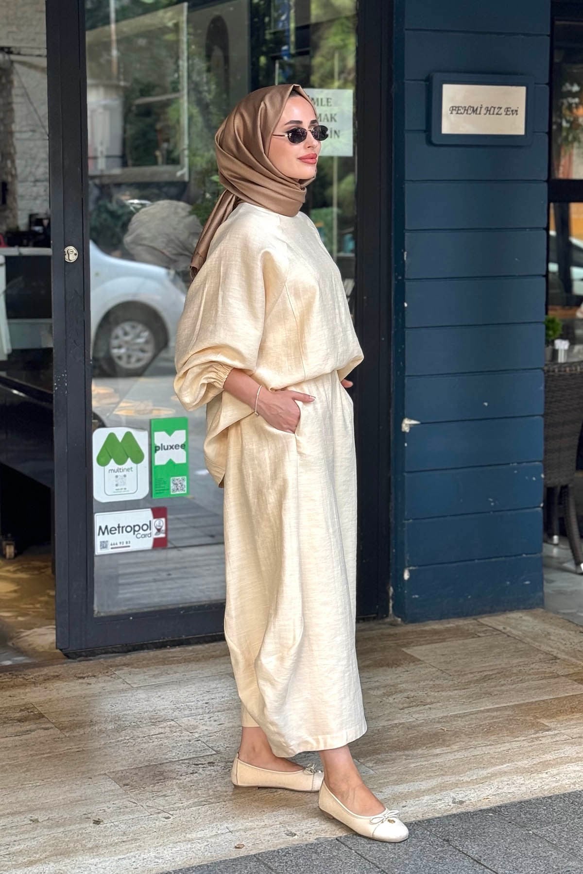 QOOQ Sasha Pantolonlu Takım 26SS250 Limon